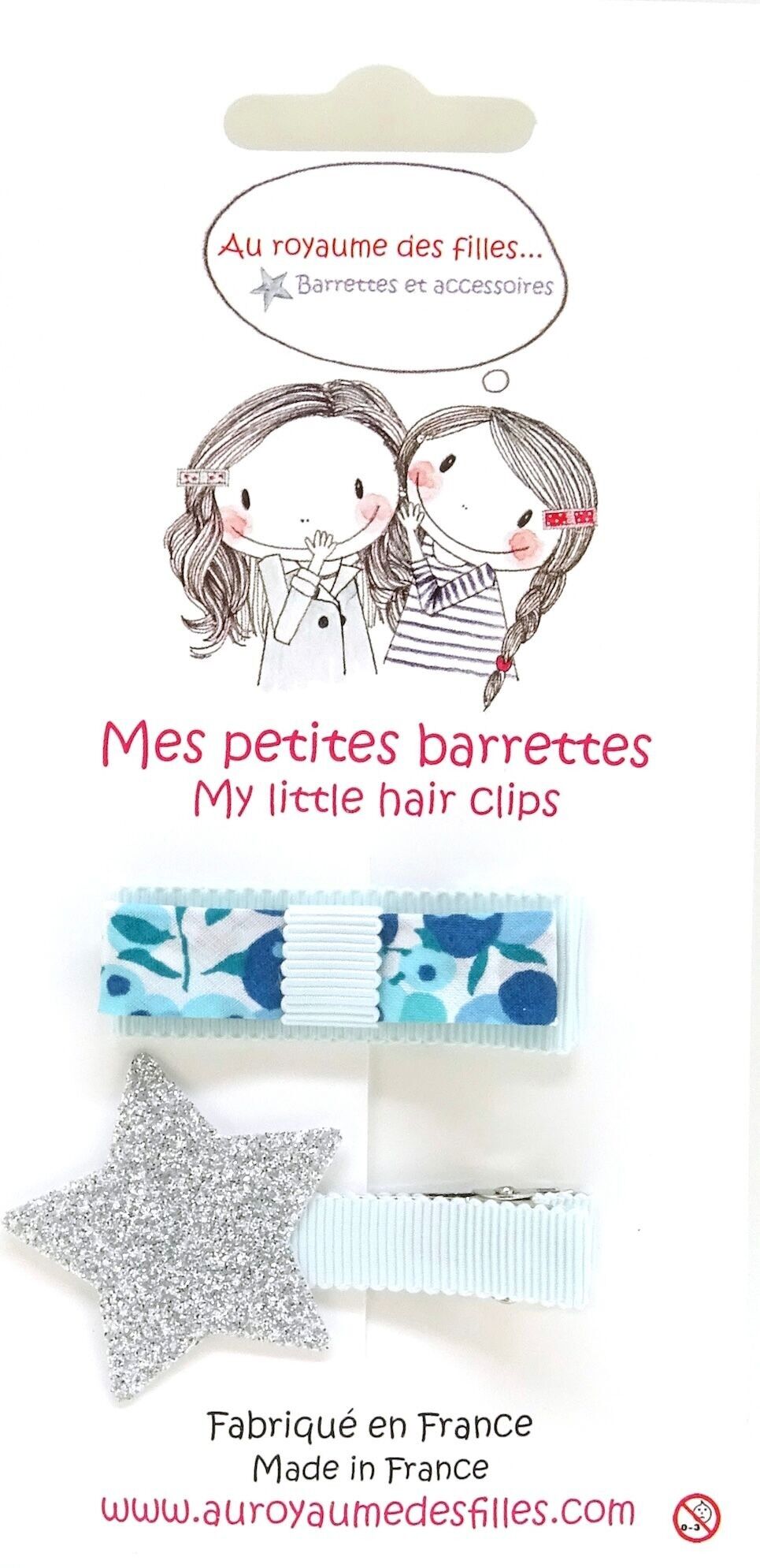 Set di 2 fermagli per capelli E16