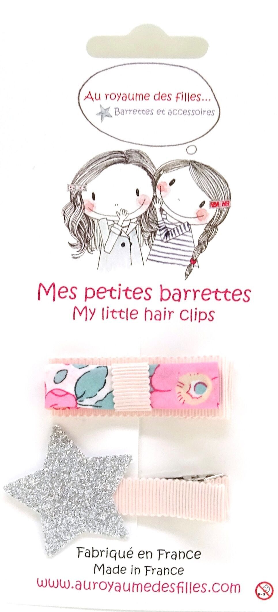 Set di 2 fermagli per capelli E17