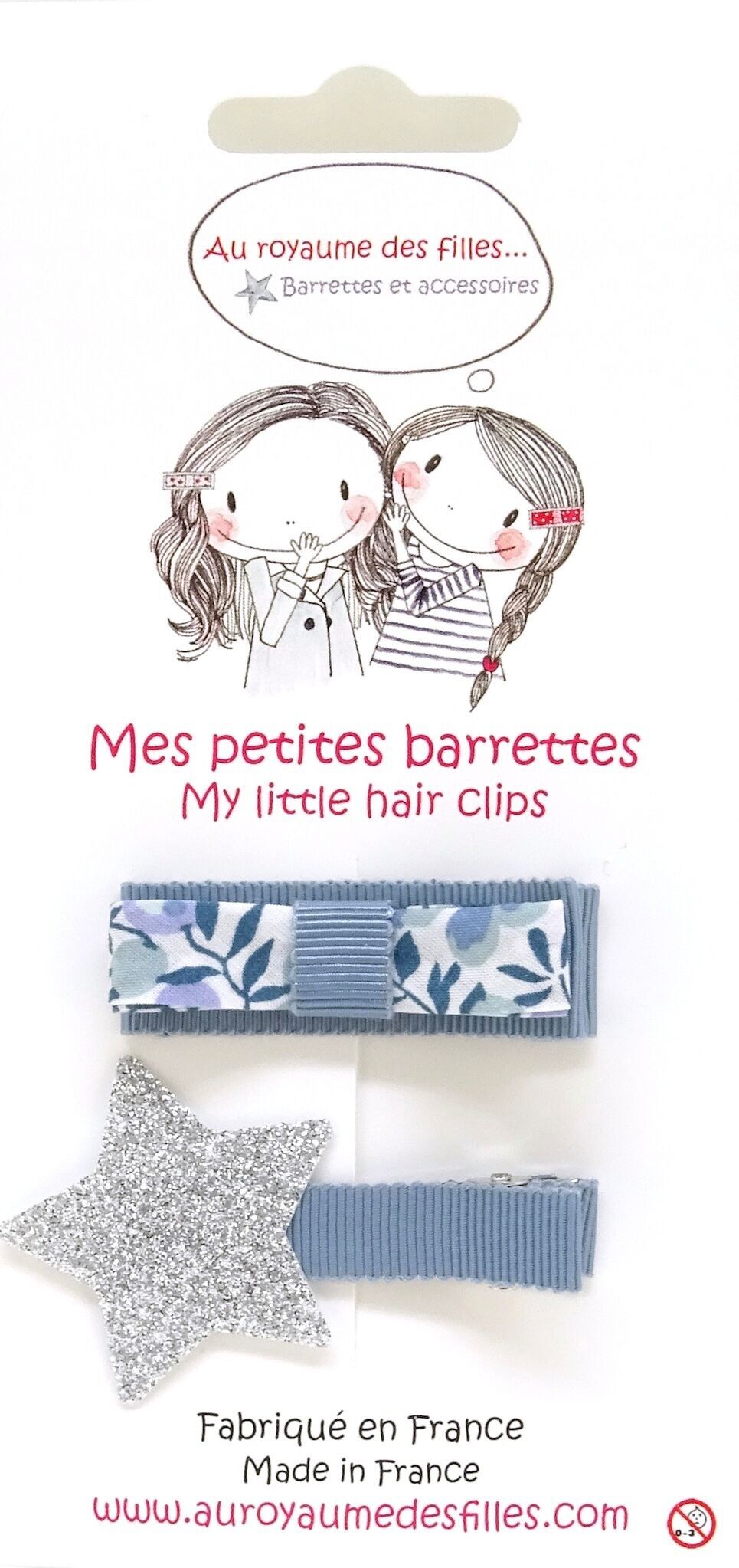 Set di 2 fermagli per capelli E18