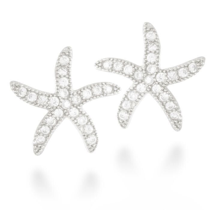 Orecchini in Argento Sterling 925 con Zirconi Lucidi rifiniti in rodio - Nyika