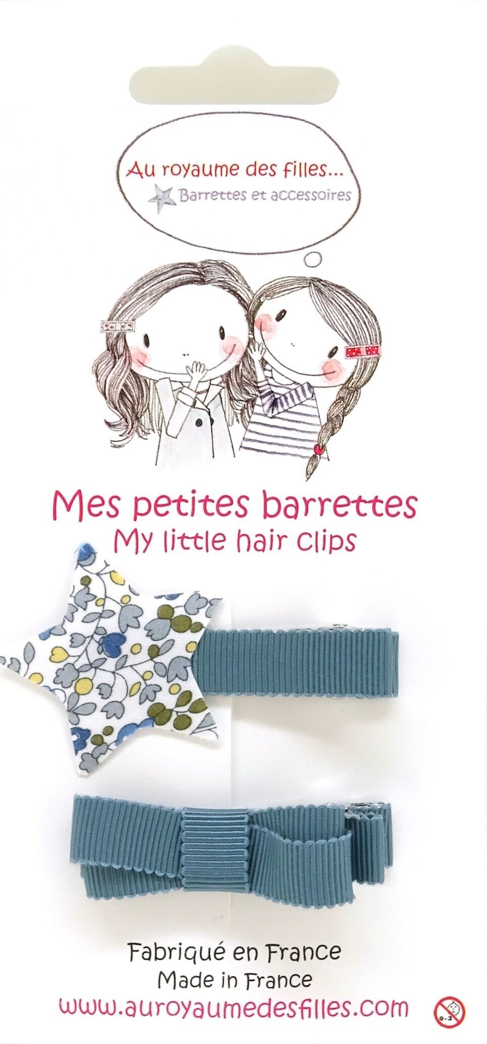 Set di 2 fermagli per capelli E23