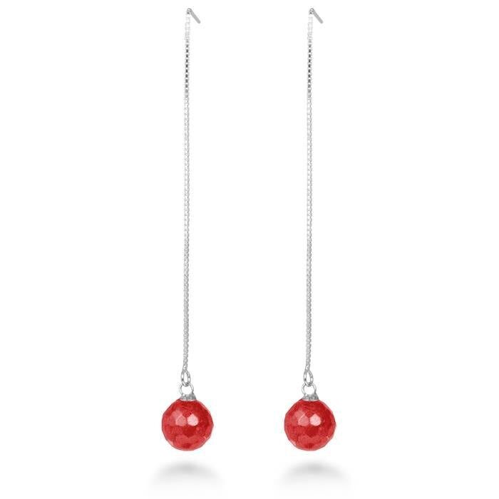 Orecchini in Argento 925 con Corallo Naturale rifinito in rodio - Onika