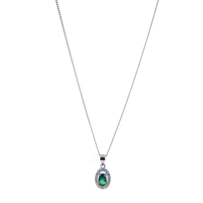 Collana in Argento Sterling 925 con Zirconi Lucidi rifiniti in rodio - Nyos