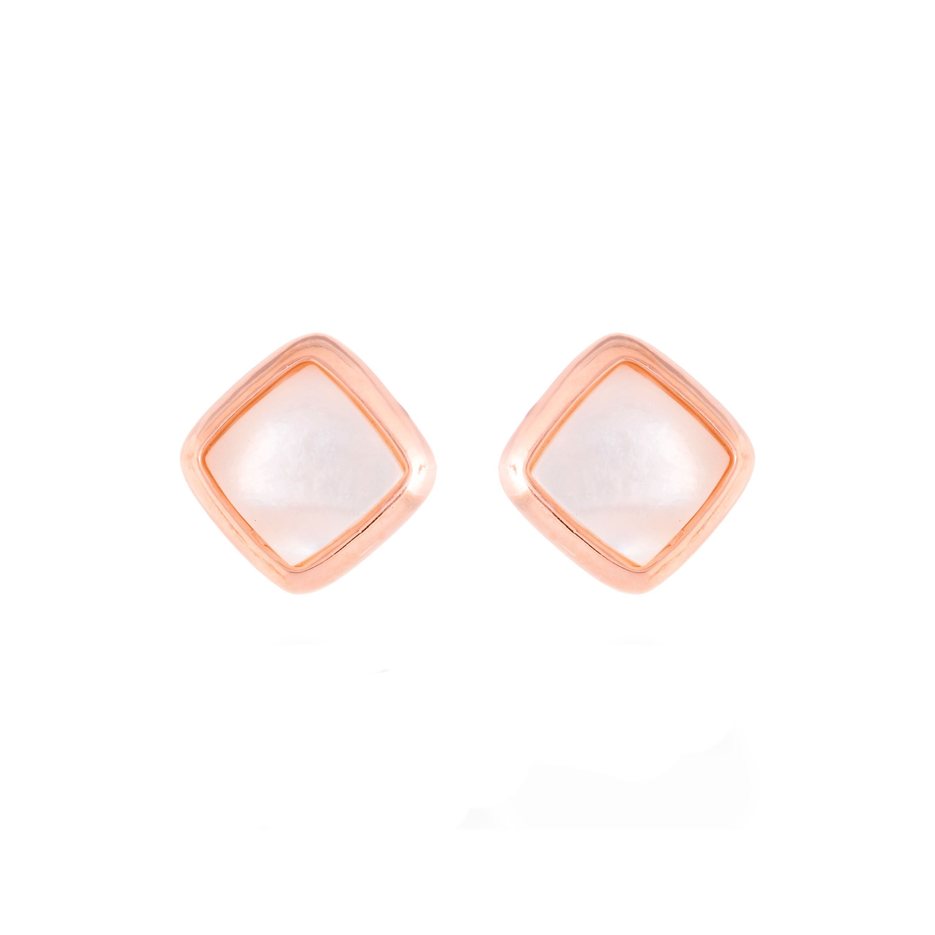 Katzenaugen-Ohrringe aus 18 Karat Roségold – Mosi