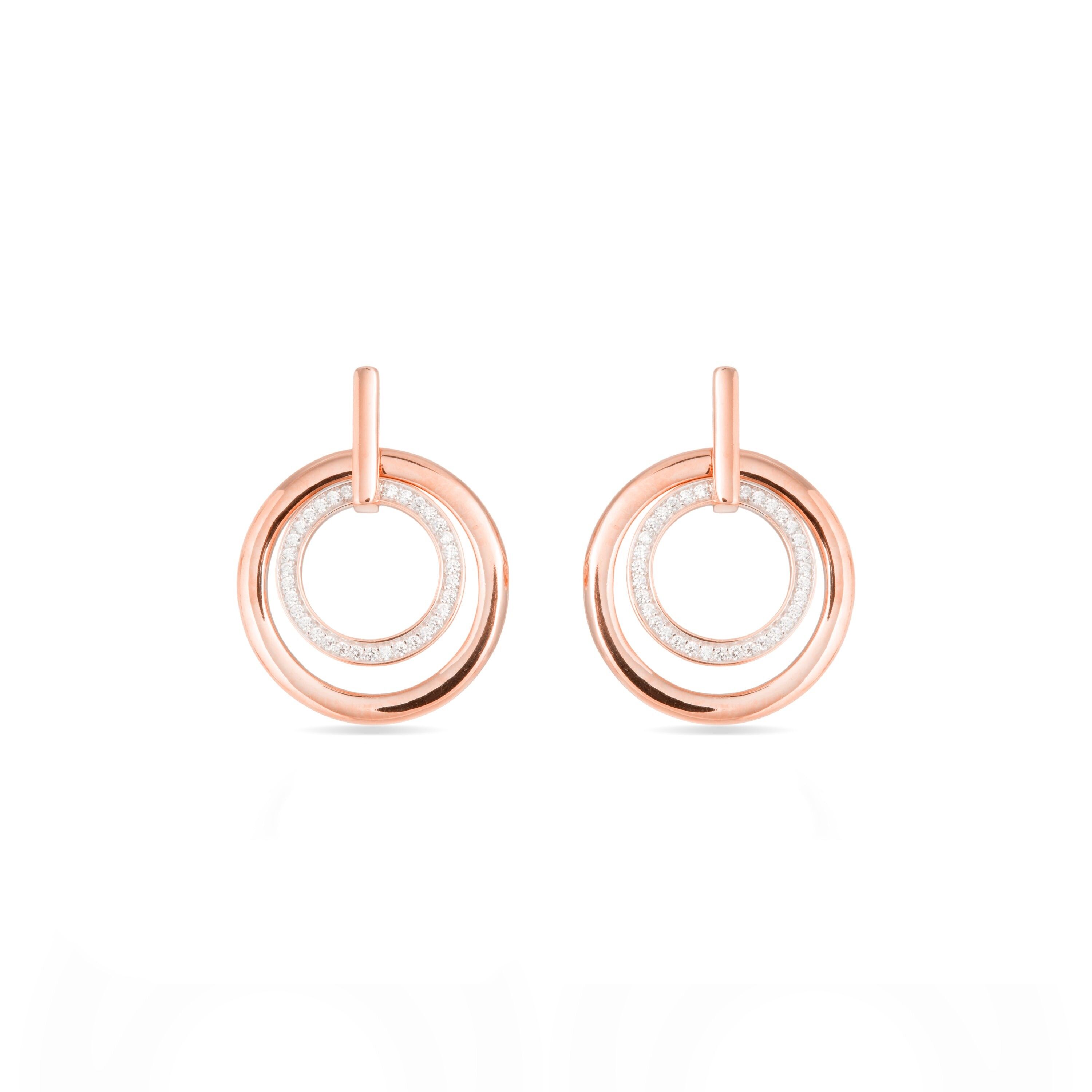 Orecchini in Argento Sterling 925 con Zirconi Lucidi rifiniti in rodio - Uuka