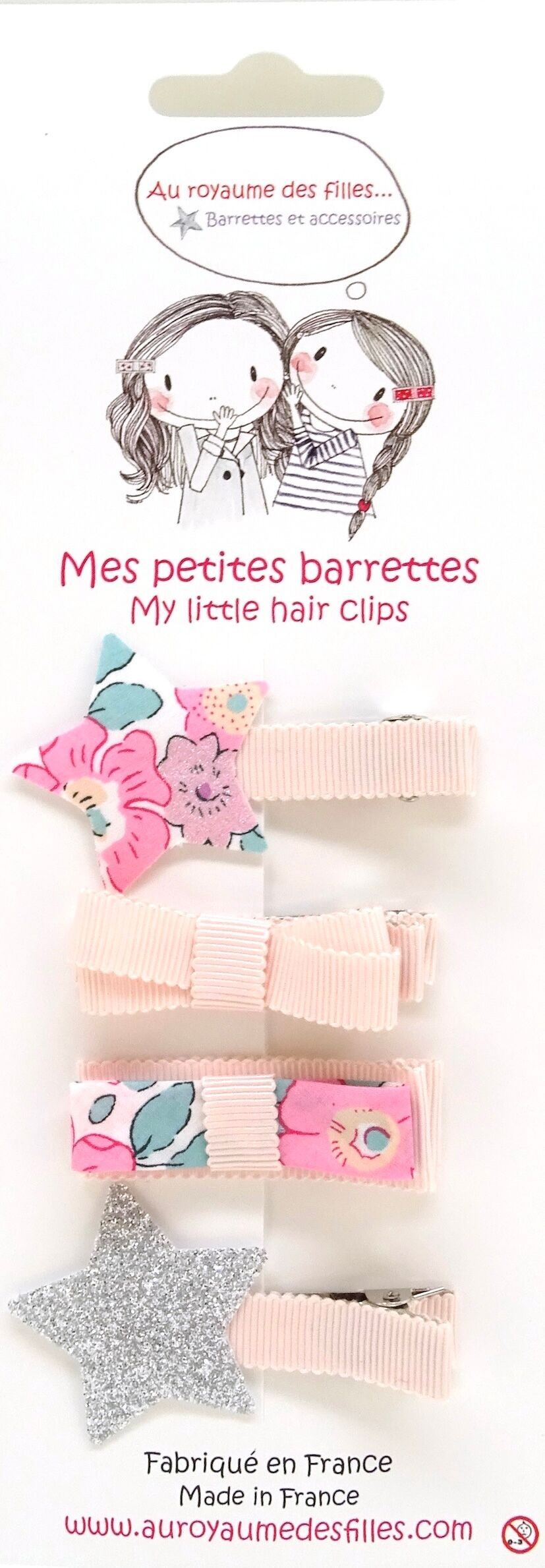 Set di 4 fermagli per capelli E3