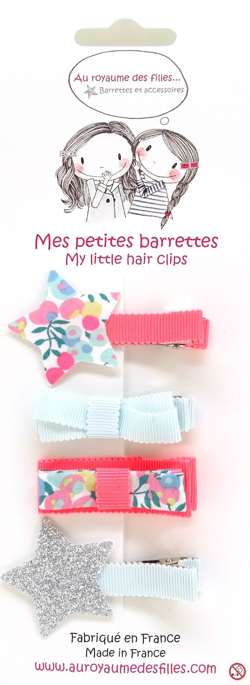 Set di 4 fermagli per capelli E4