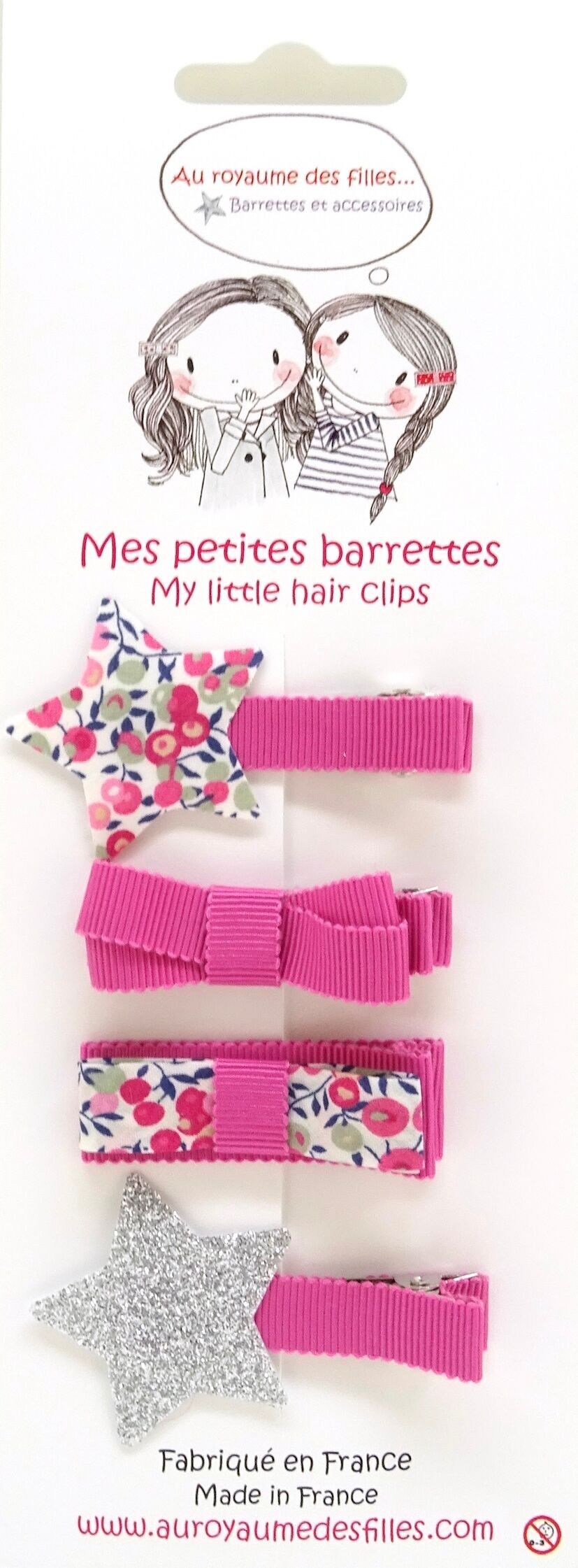 Set di 4 fermagli per capelli E6