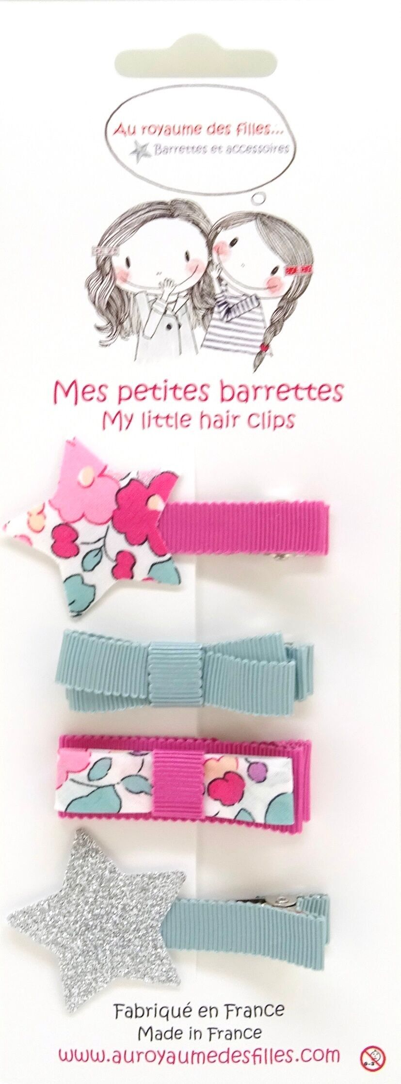 Set di 4 fermagli per capelli E7