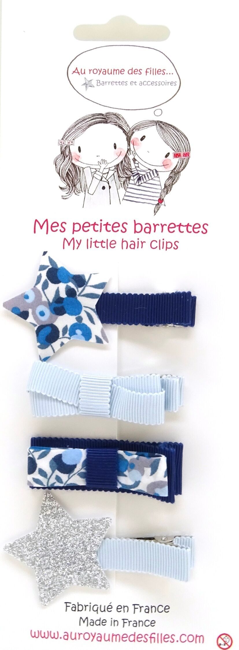 Set di 4 fermagli per capelli E8