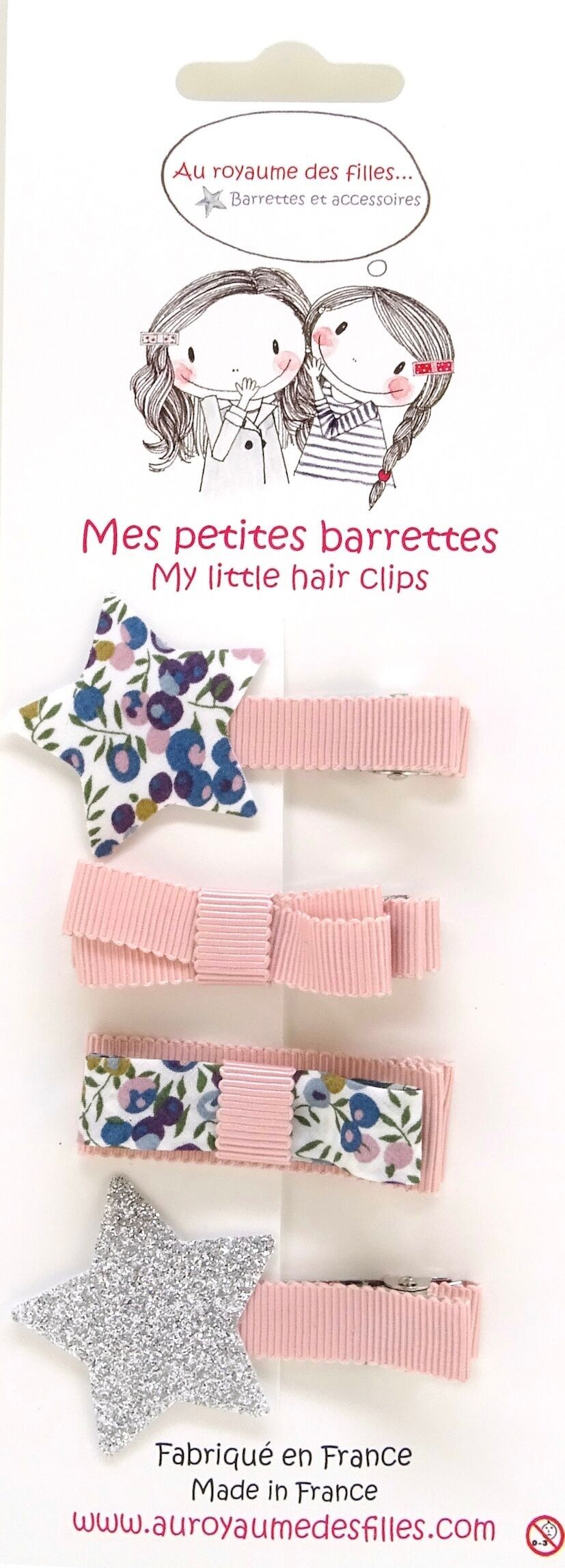 Set di 4 fermagli per capelli E9