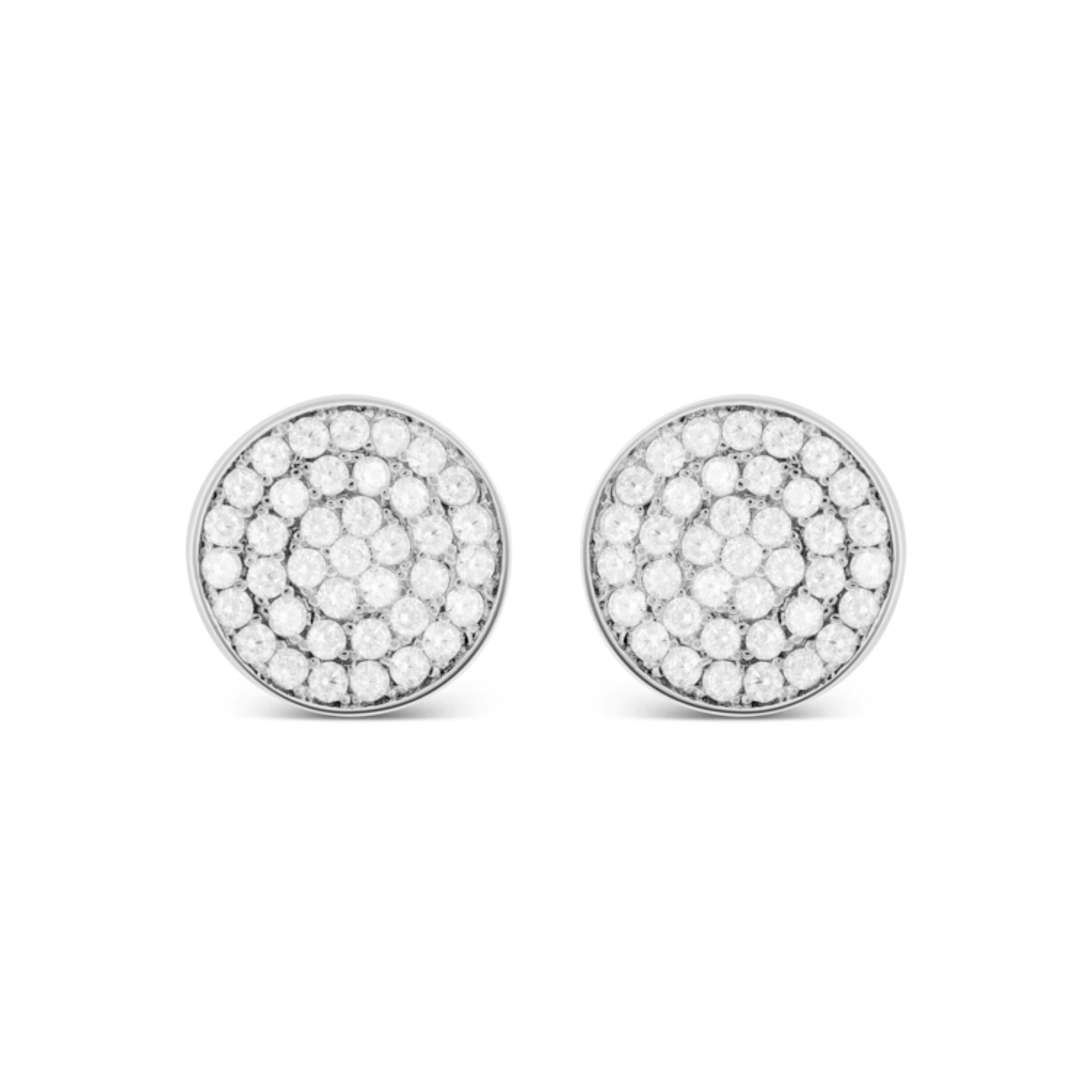 Orecchini in Argento Sterling 925 con Zirconi Lucidi rifiniti in rodio - Kiwasha