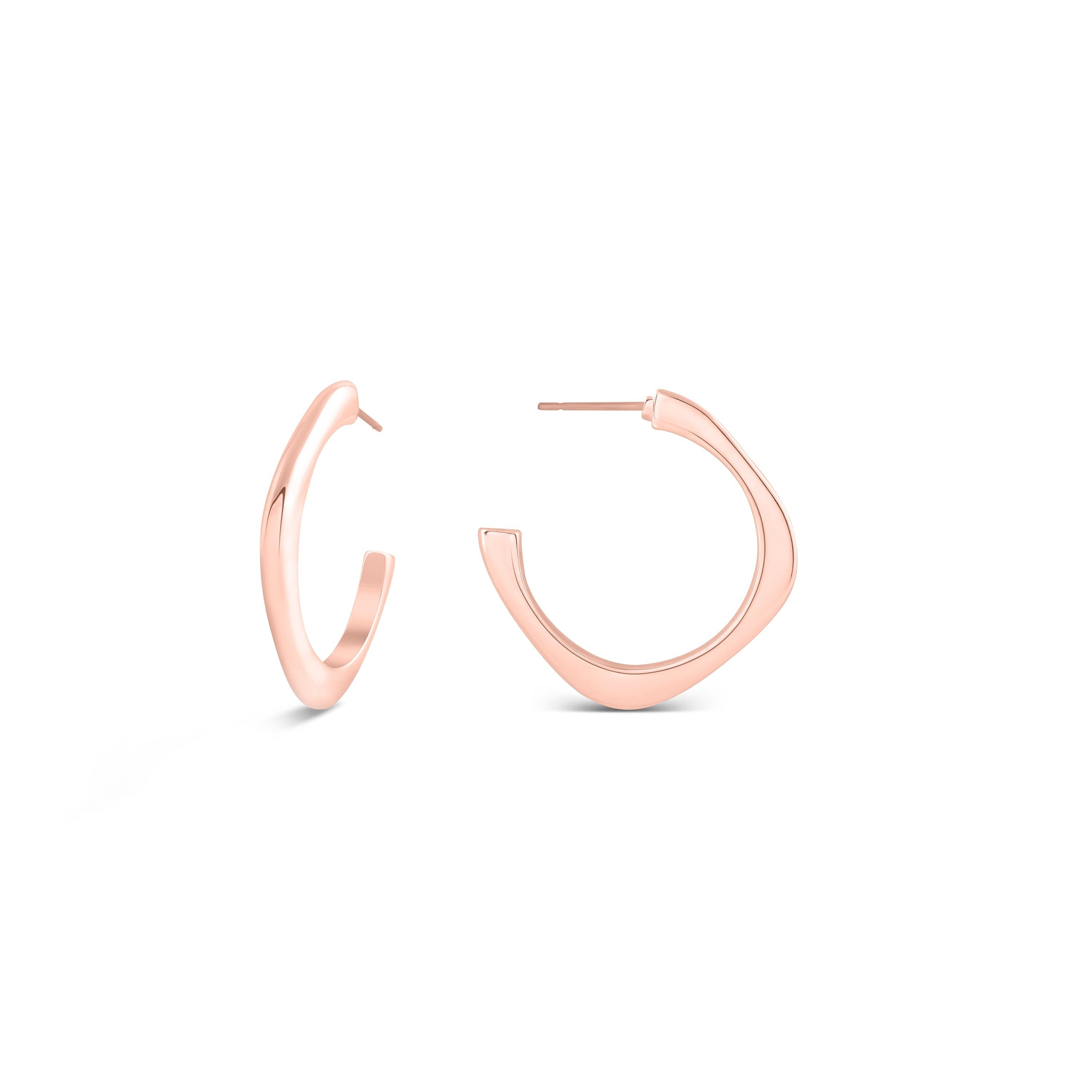 Orecchini rifiniti in oro rosa 18 carati - Evly