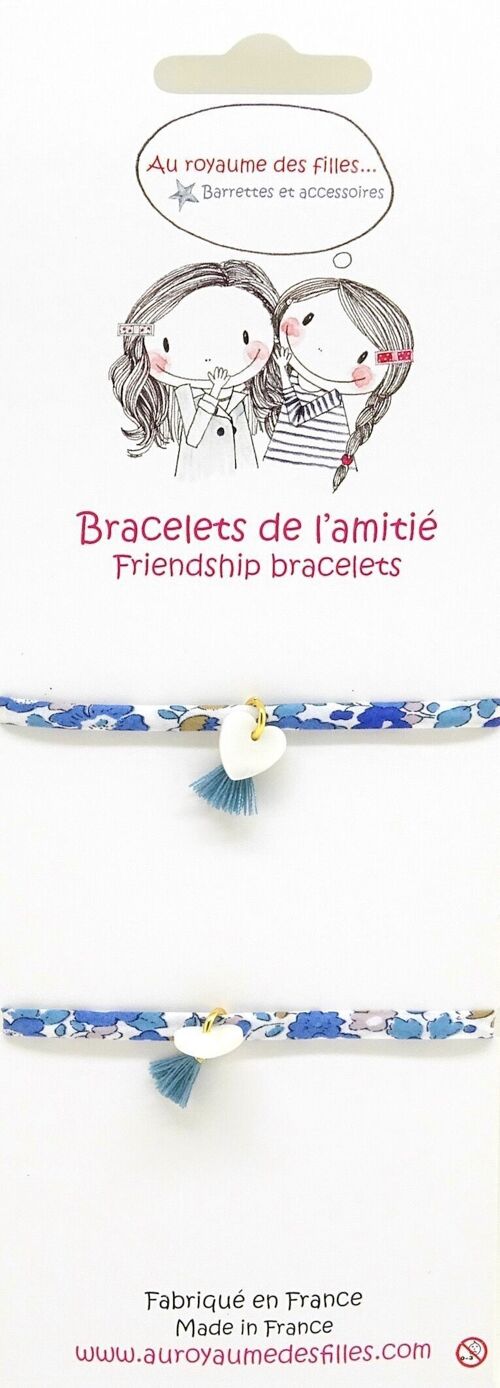 Bracelets amitié nacre coeur - BAM5