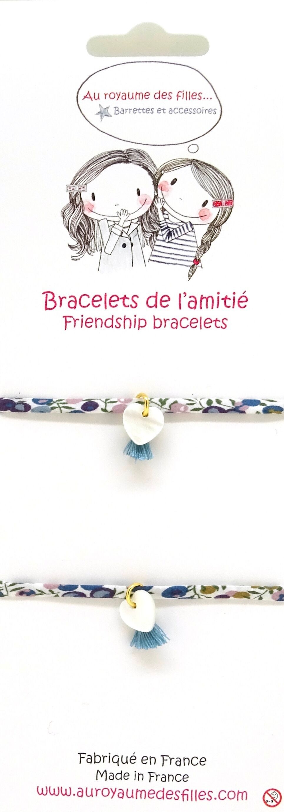 Mother-of-pearl heart friendship bracelets - BAM5