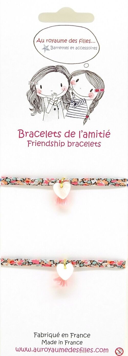 Bracelets amitié nacre coeur -BAM6