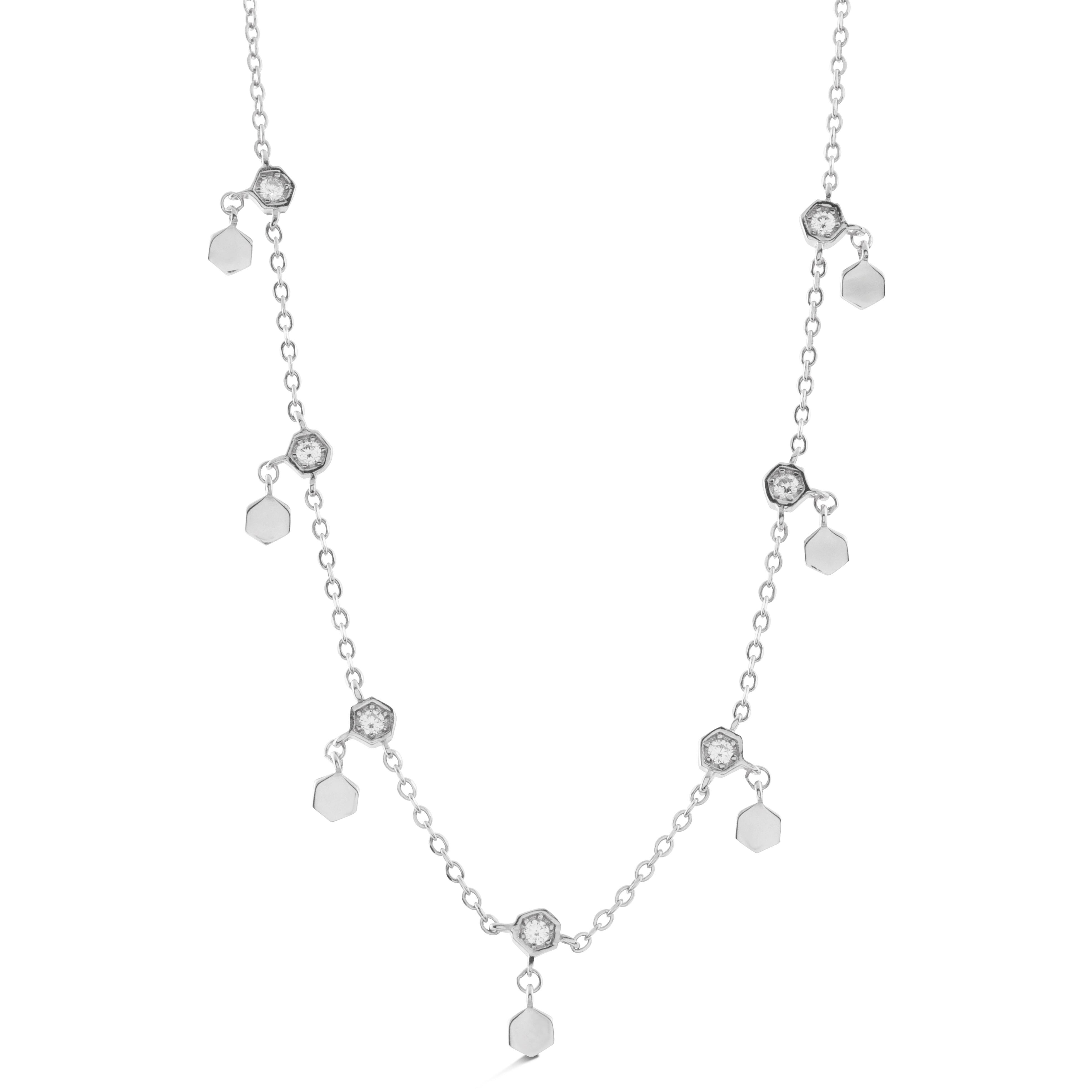 Collana in Argento 925 con Zirconi Lucidi rifiniti in rodio - Laith