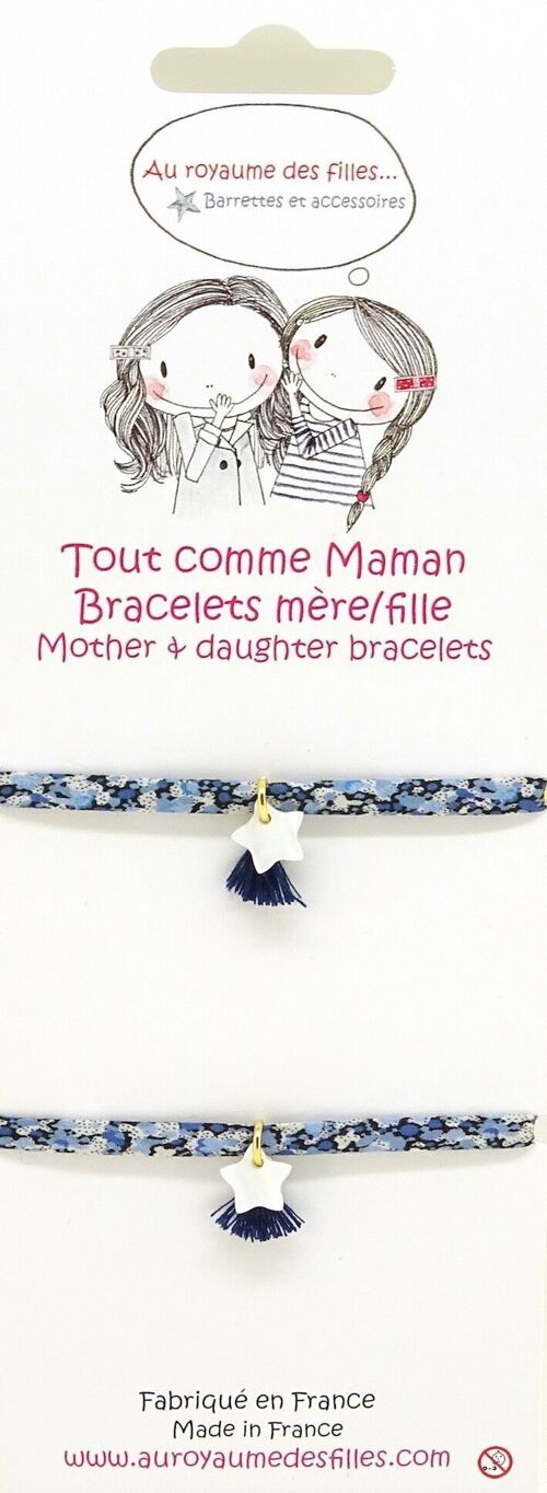 Bracelets Mère/Fille nacre coeur BMF1