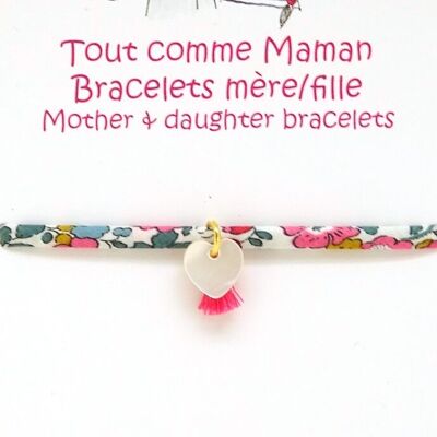 Bracciali madre/figlia cuore madreperla BMF1