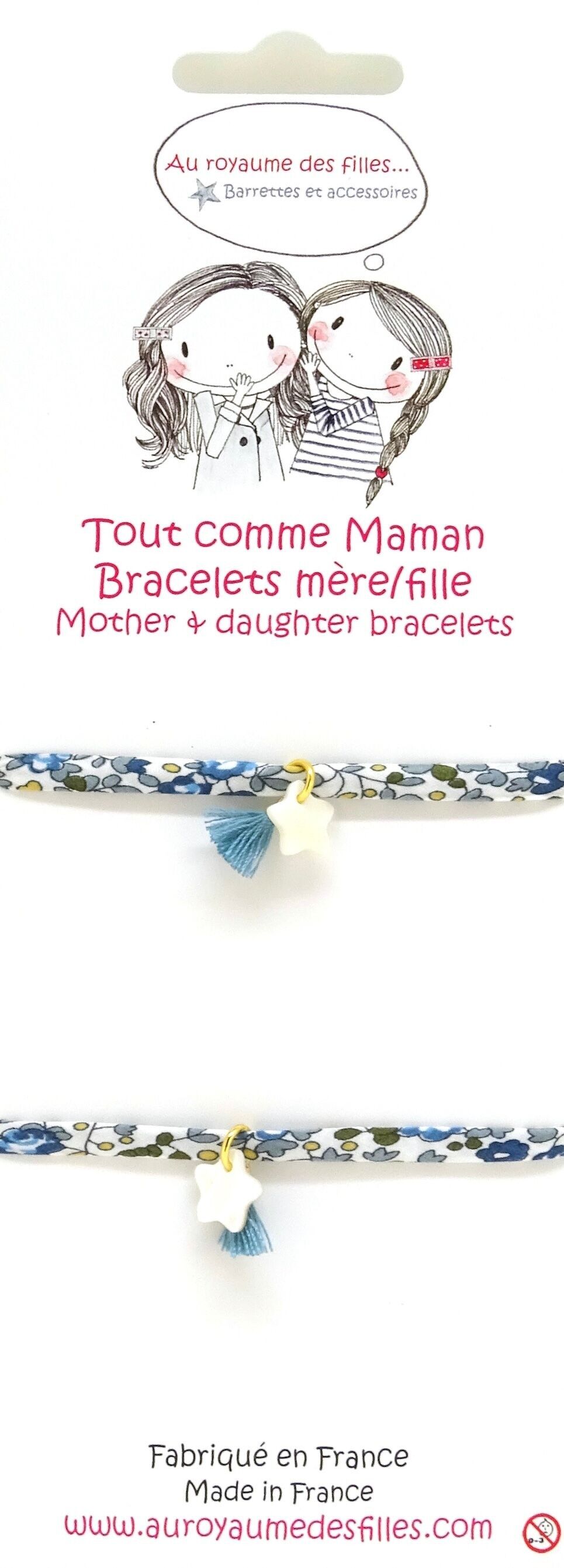 Mutter/Tochter-Perlmutt-Stern-Armbänder BMF5