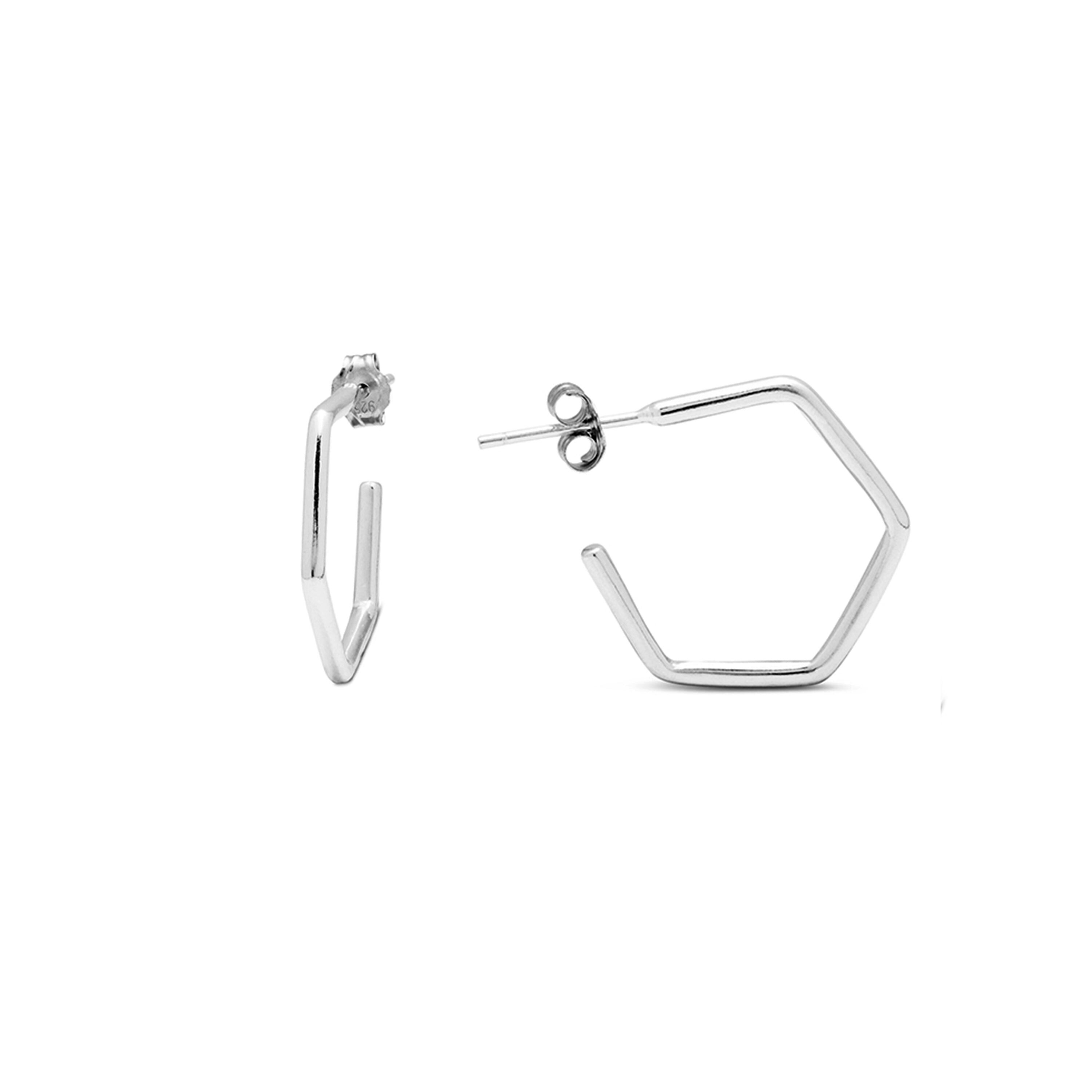 Orecchini in argento sterling 925 con finitura rodiata - Nax