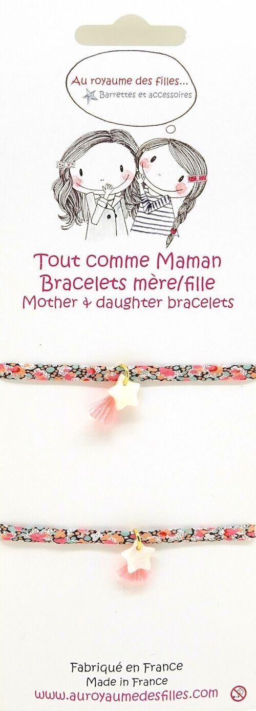 Bracelets Mère/Fille nacre étoile BMF6