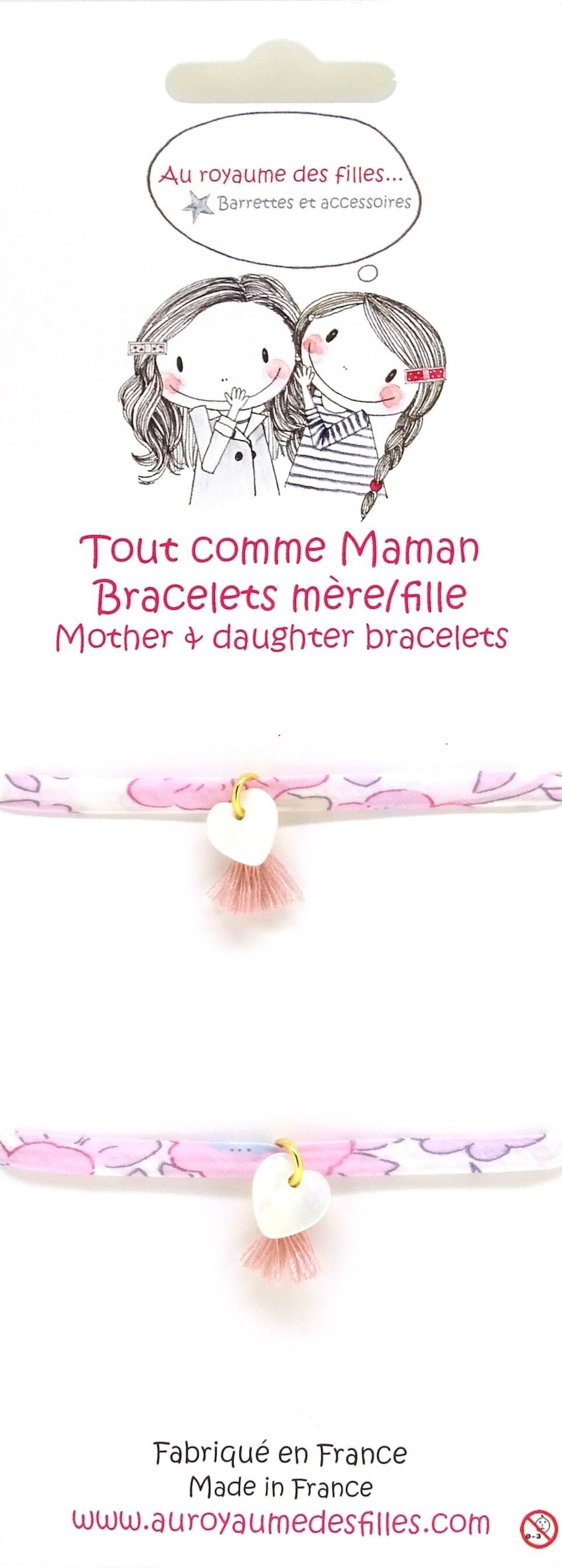 Mutter/Tochter-Perlmutt-Herzarmbänder BMF6