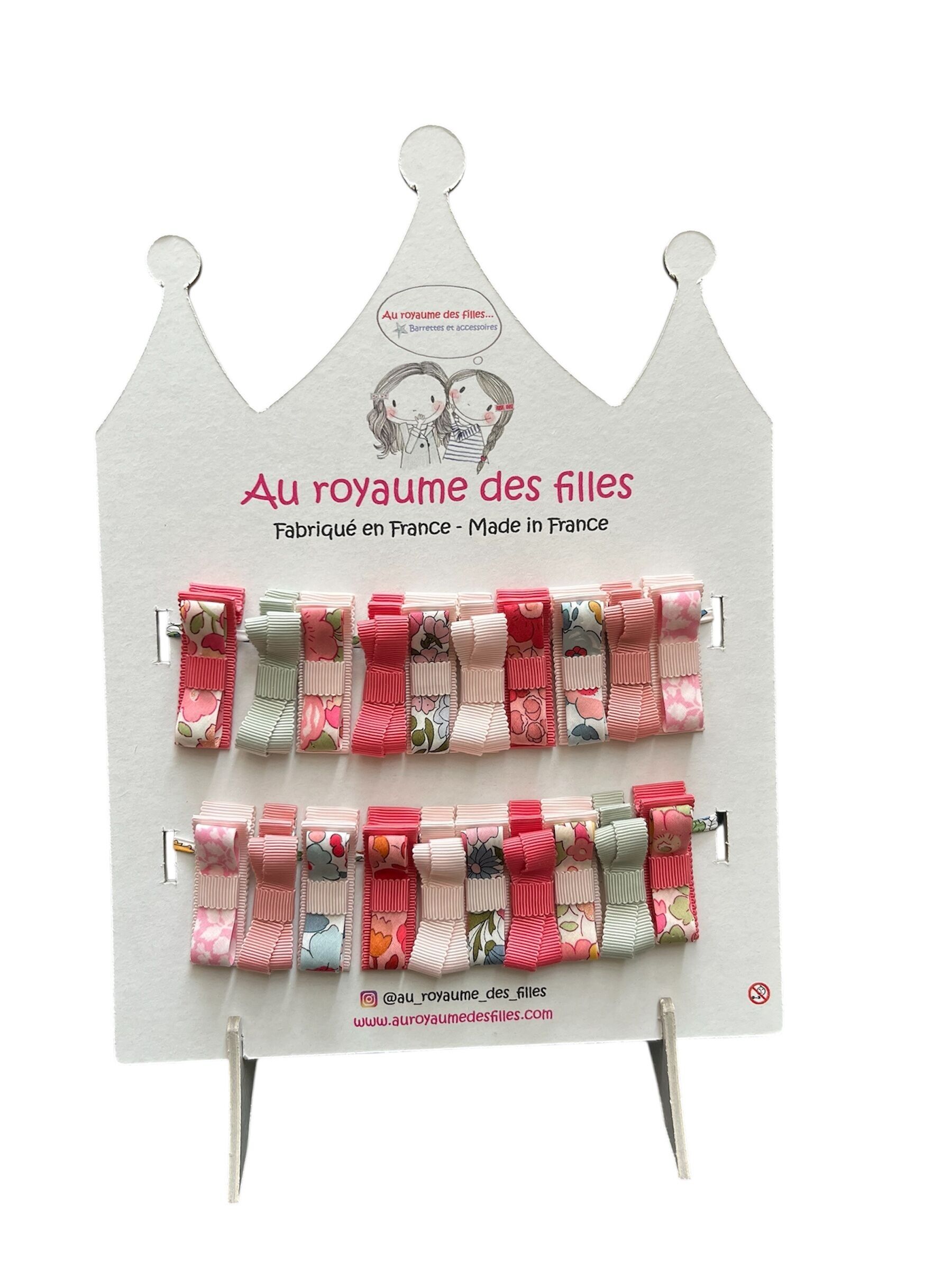 Armonia di 20 fermagli corallo e rosa - P3