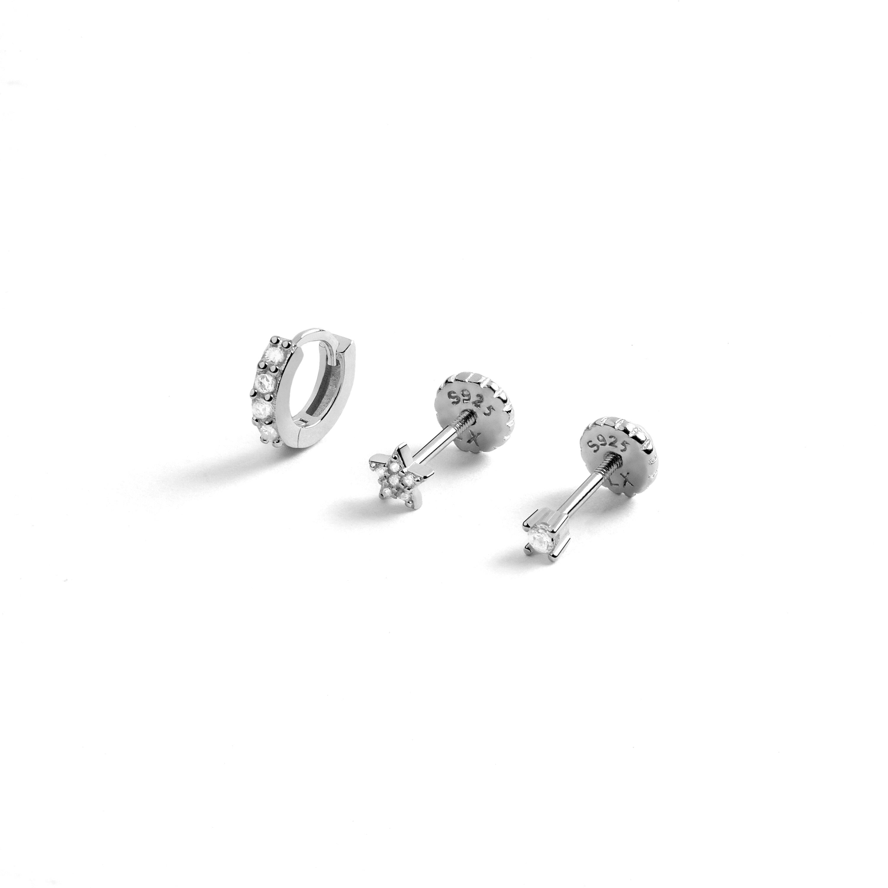 Set di piercing Dali, Anba e Ansung Luxenter in argento sterling 925