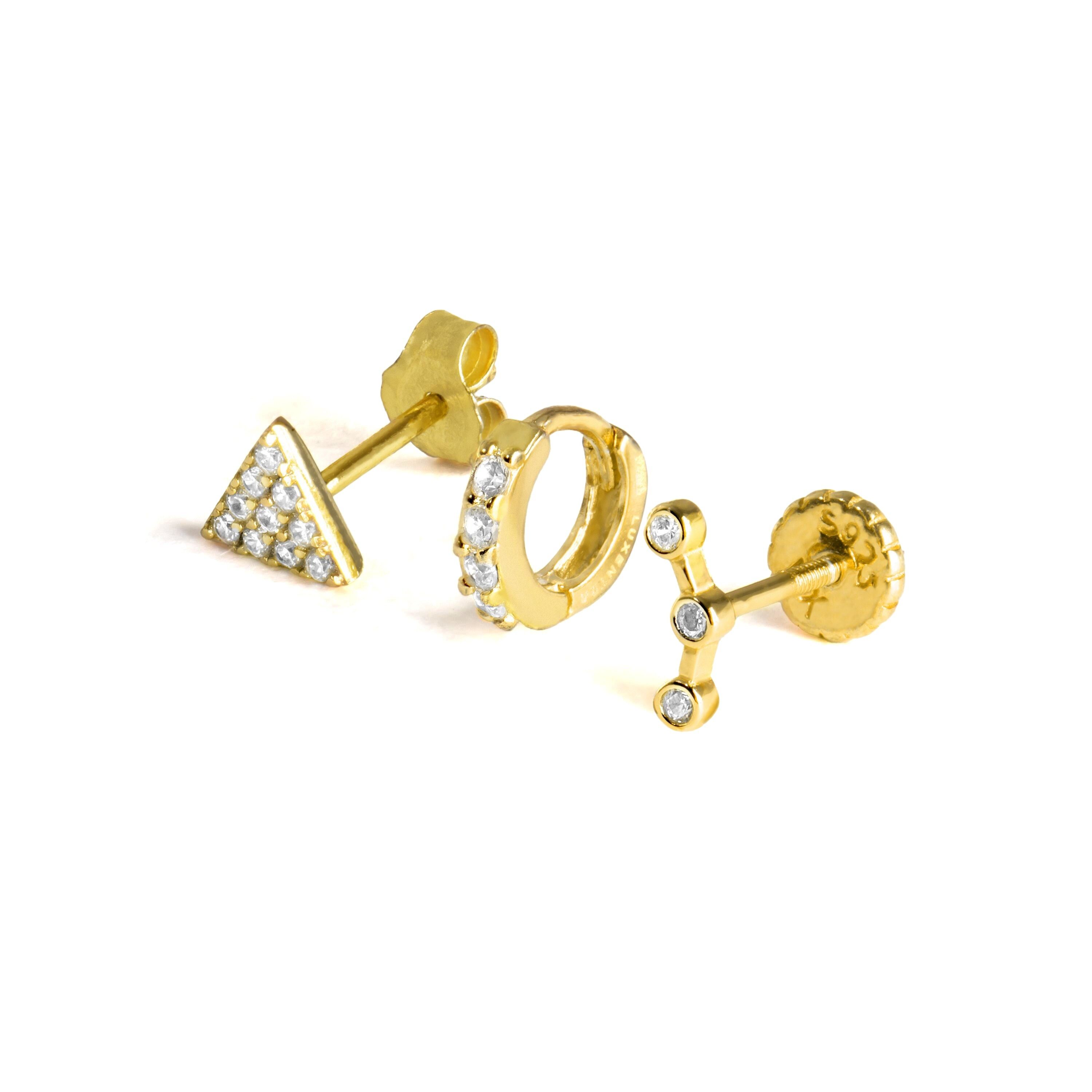 Set Luxenter di piercing Ansung, Qant e Calye in argento sterling 925