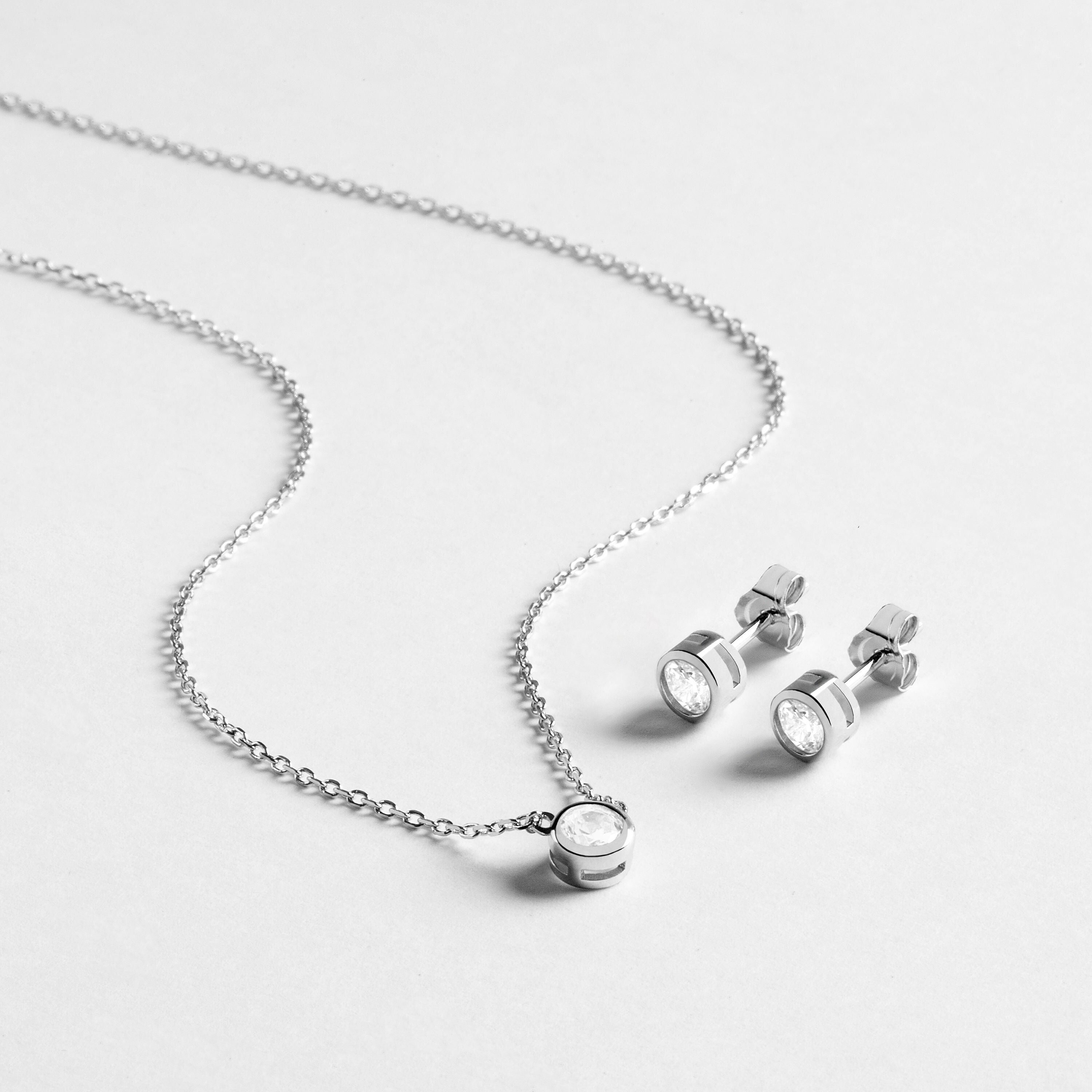 Set di orecchini e collana Imrak in argento sterling 925 Luxenter
