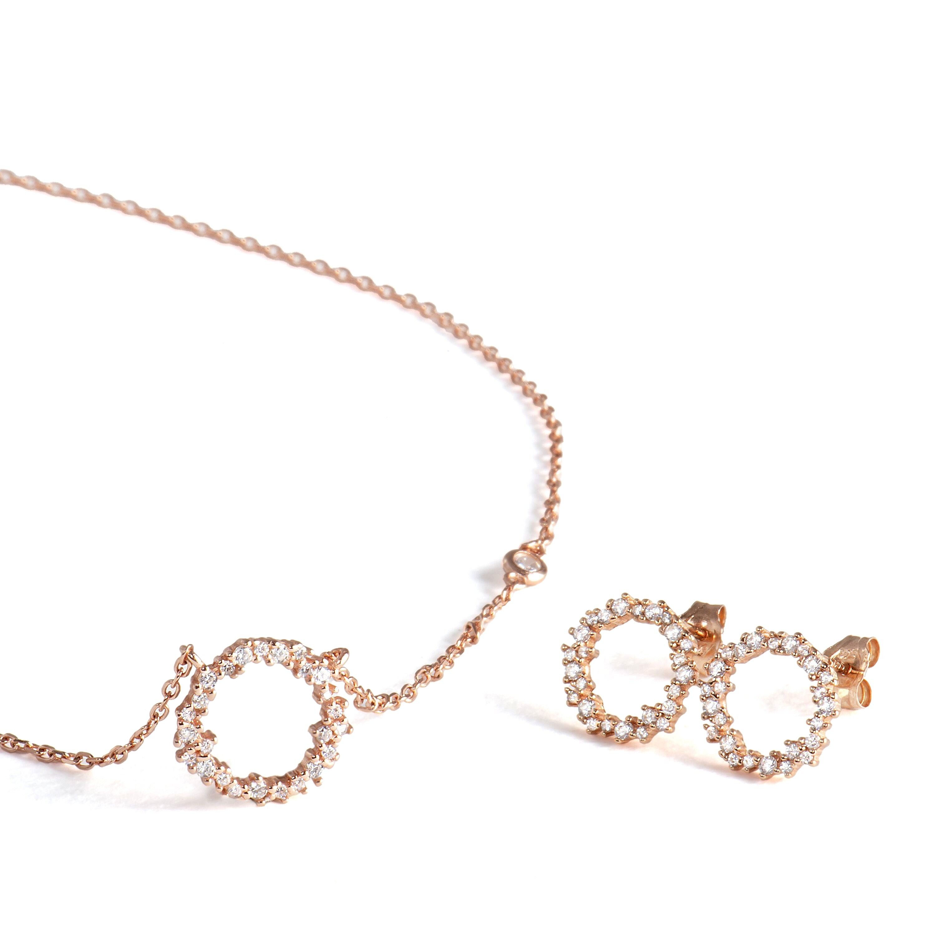 Orecchini e collana Luxenter Thilak in argento sterling 925