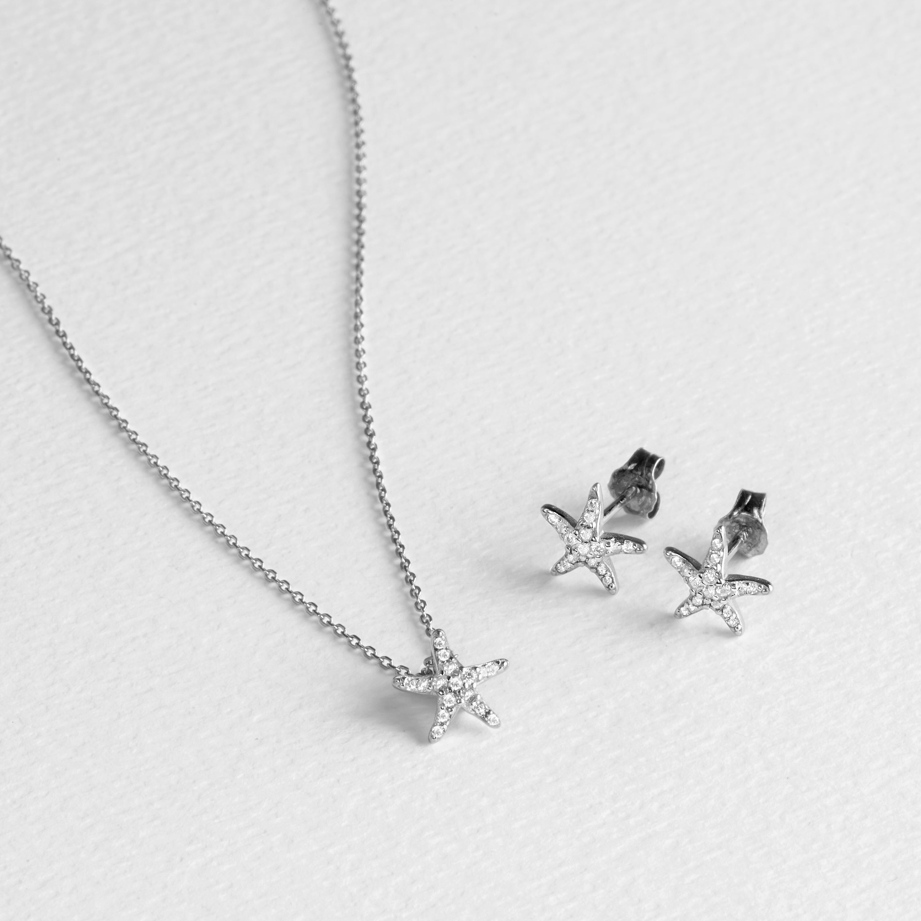 Orecchini e collana Luxenter Nyika in argento sterling 925