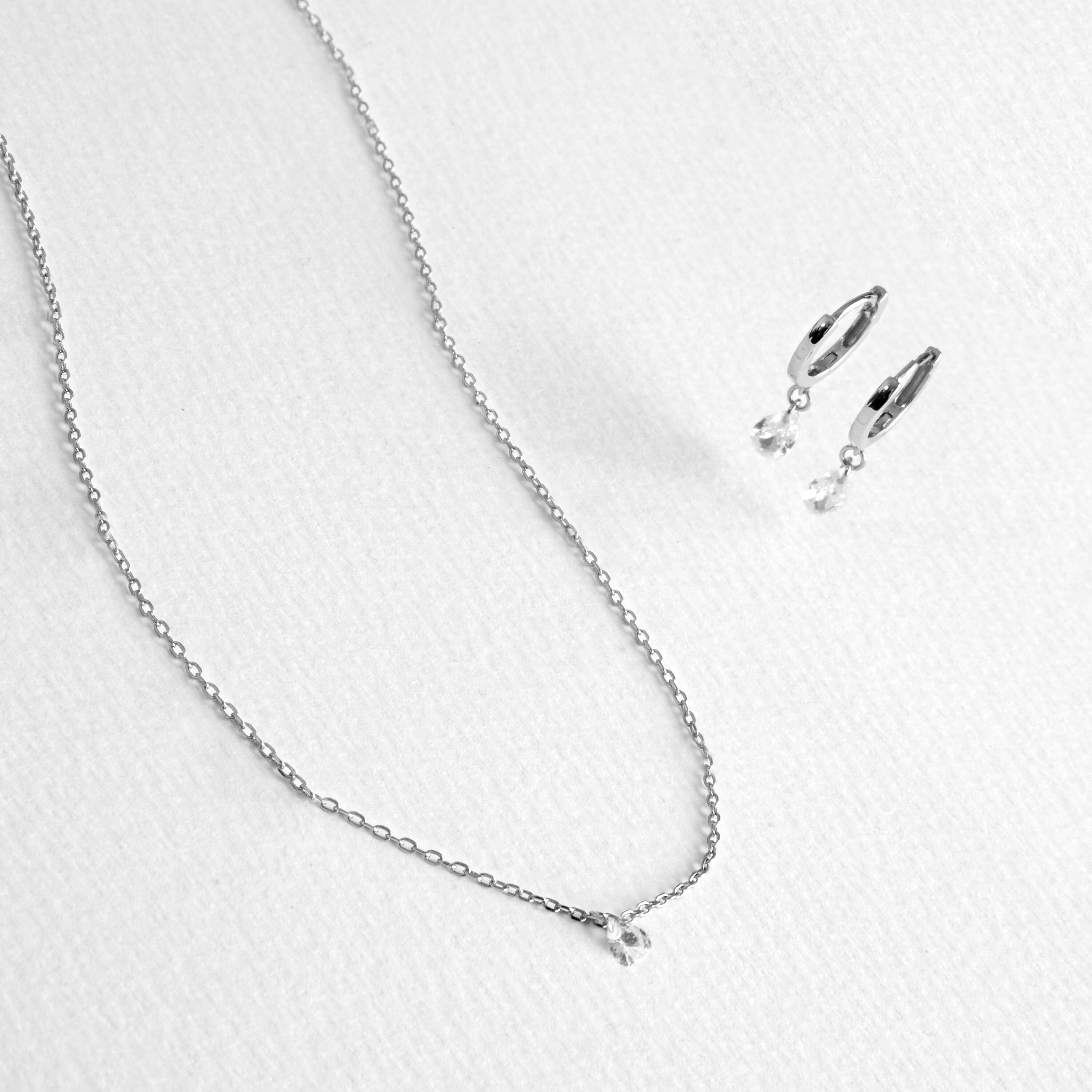 Set di orecchini e collana in argento sterling 925 Luxenter Arinor