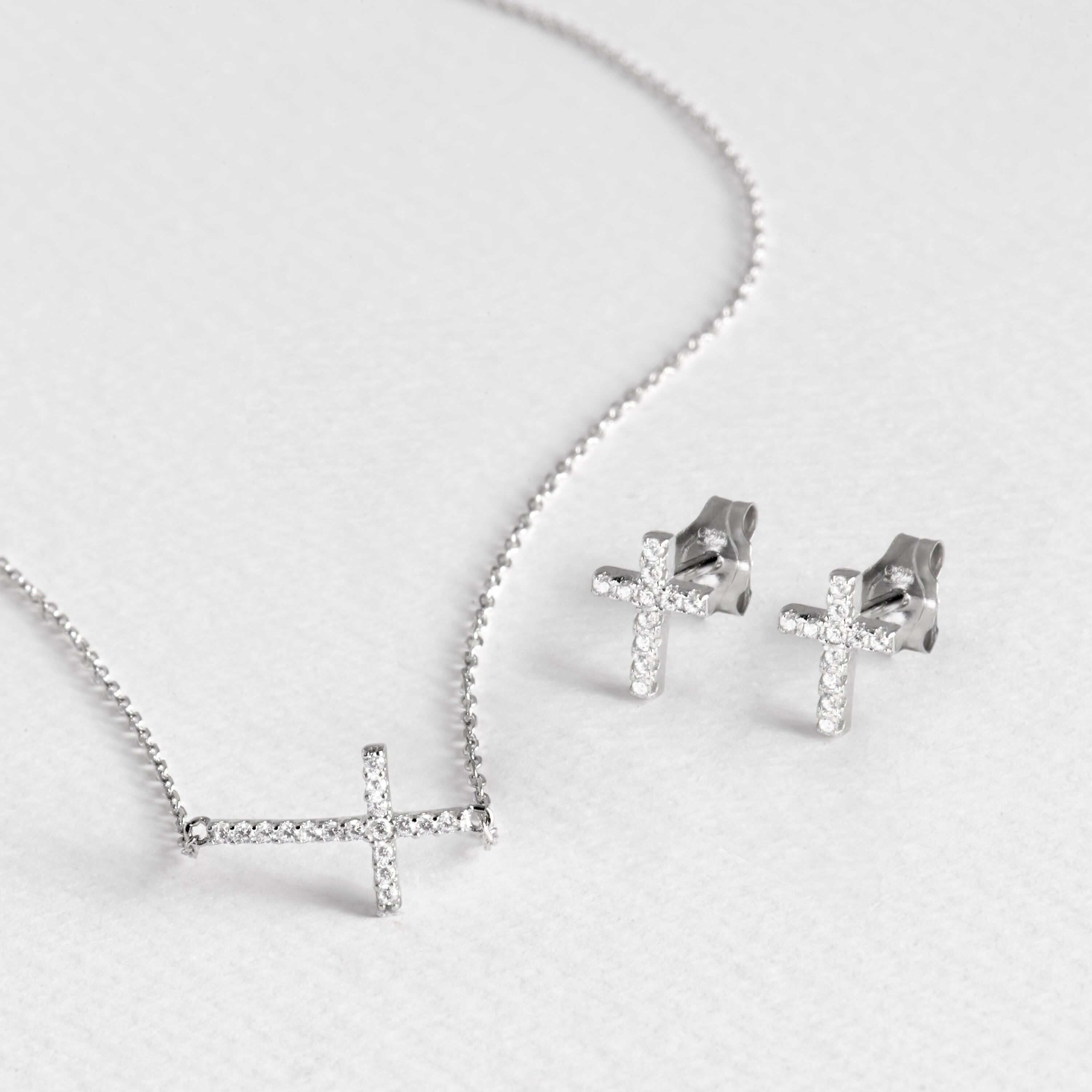 Orecchini e collana Luxenter Sharra in argento sterling 925