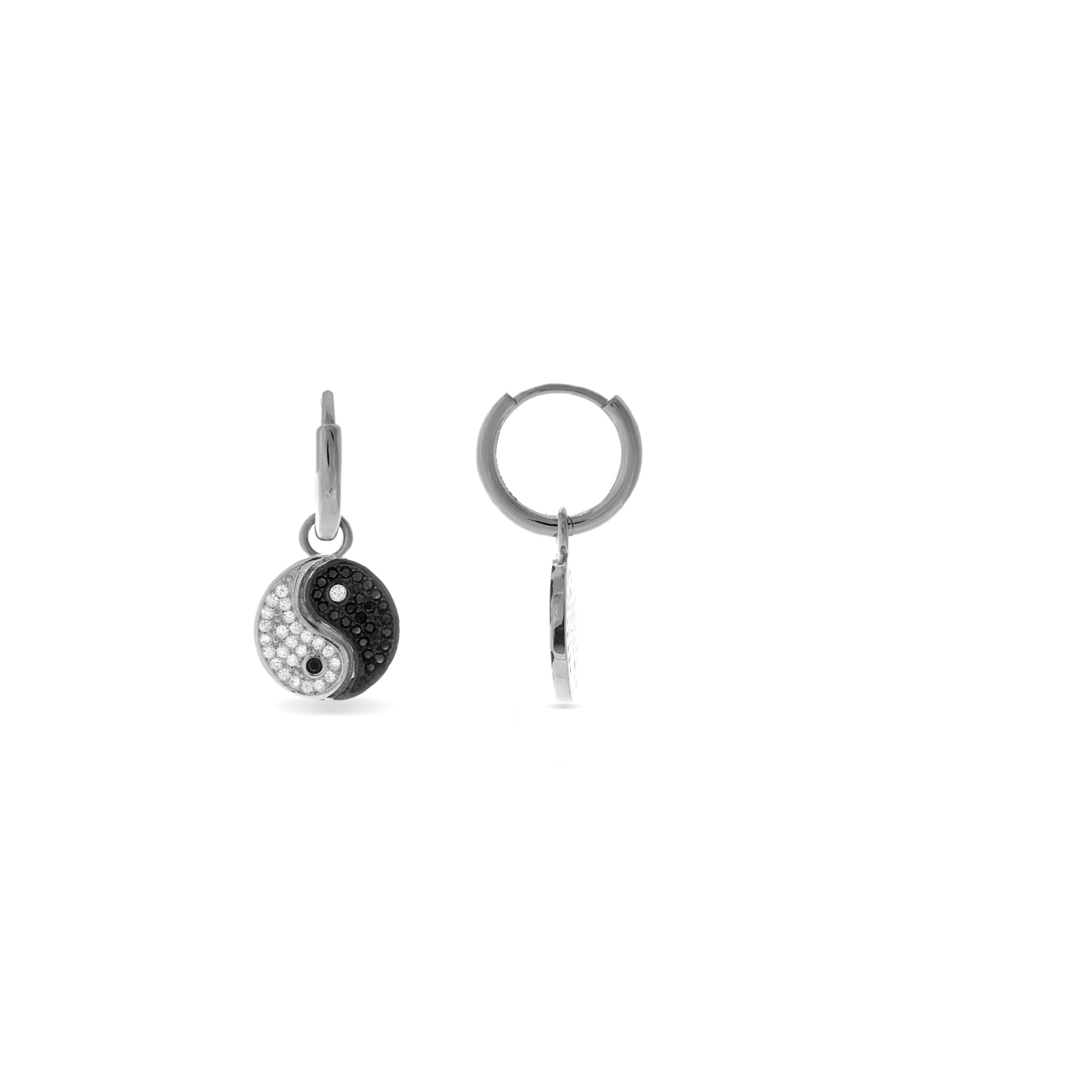 Orecchini Luxenter in Argento Sterling 925 con Zirconi Lucidi rifiniti in rodio - Arbeth