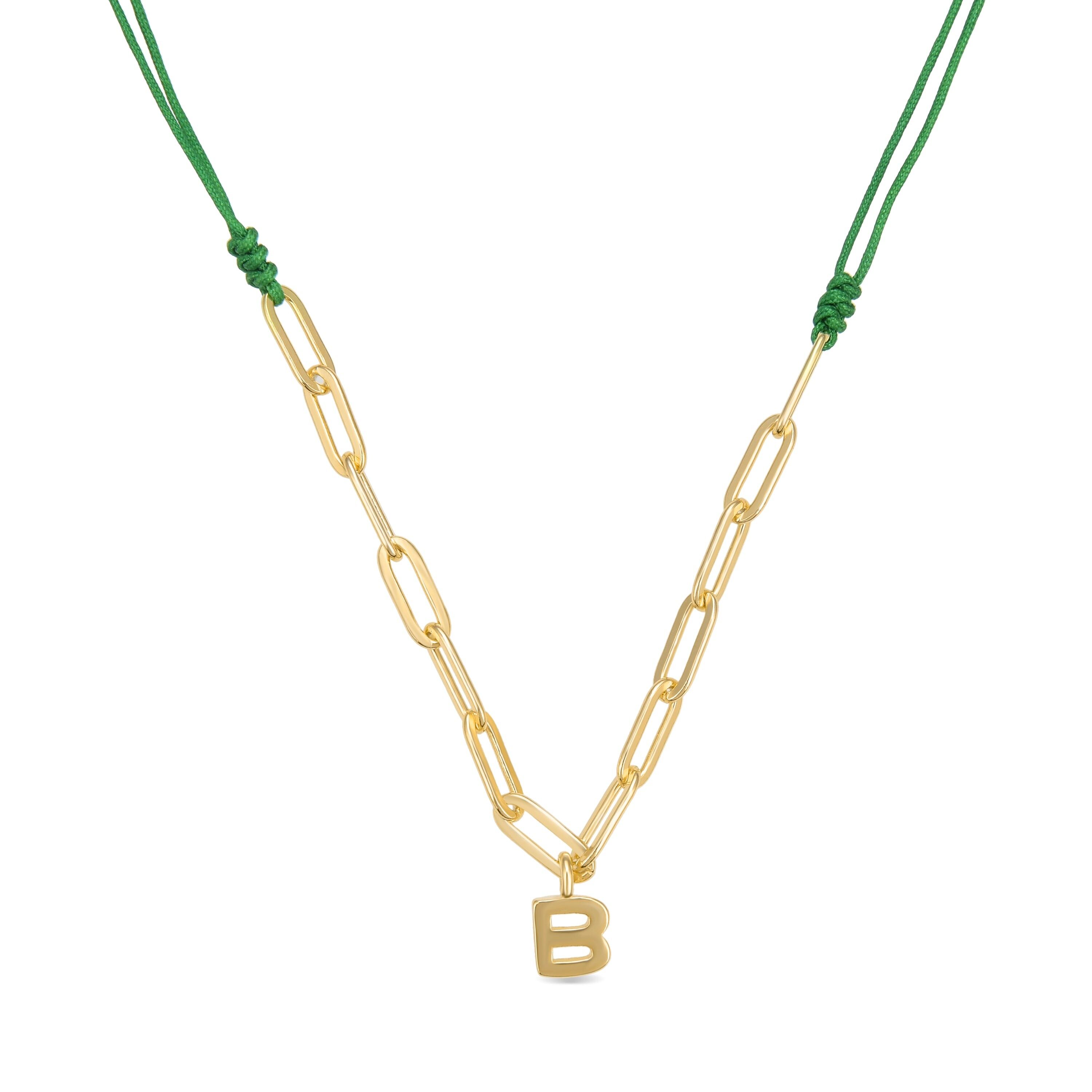 Collana Luxenter in argento sterling 925 rifinita in oro giallo 18 carati - Alfabeto