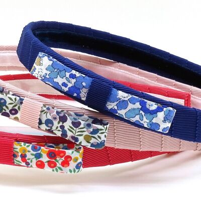 Cerchietti Liberty in grosgrain