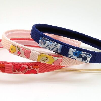 Cerchietti Liberty in grosgrain