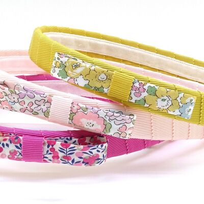 Cerchietti Liberty in grosgrain