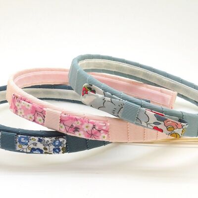 Cerchietti Liberty in grosgrain