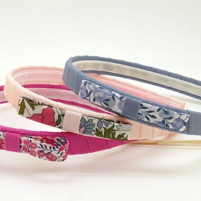 Cerchietti Liberty in grosgrain