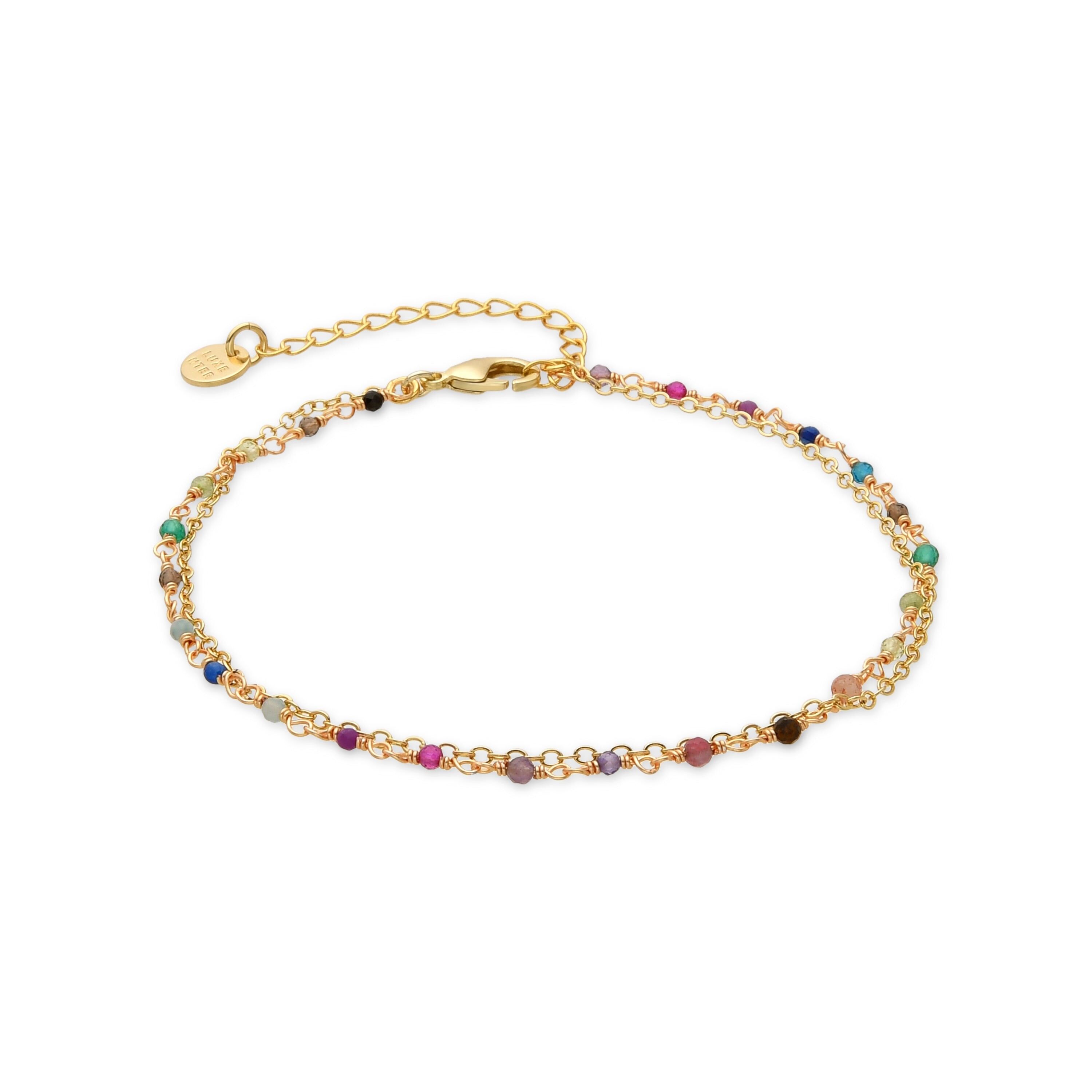 Pulsera Luxenter con Cristal Multicolor acabado oro 18K - Ulah