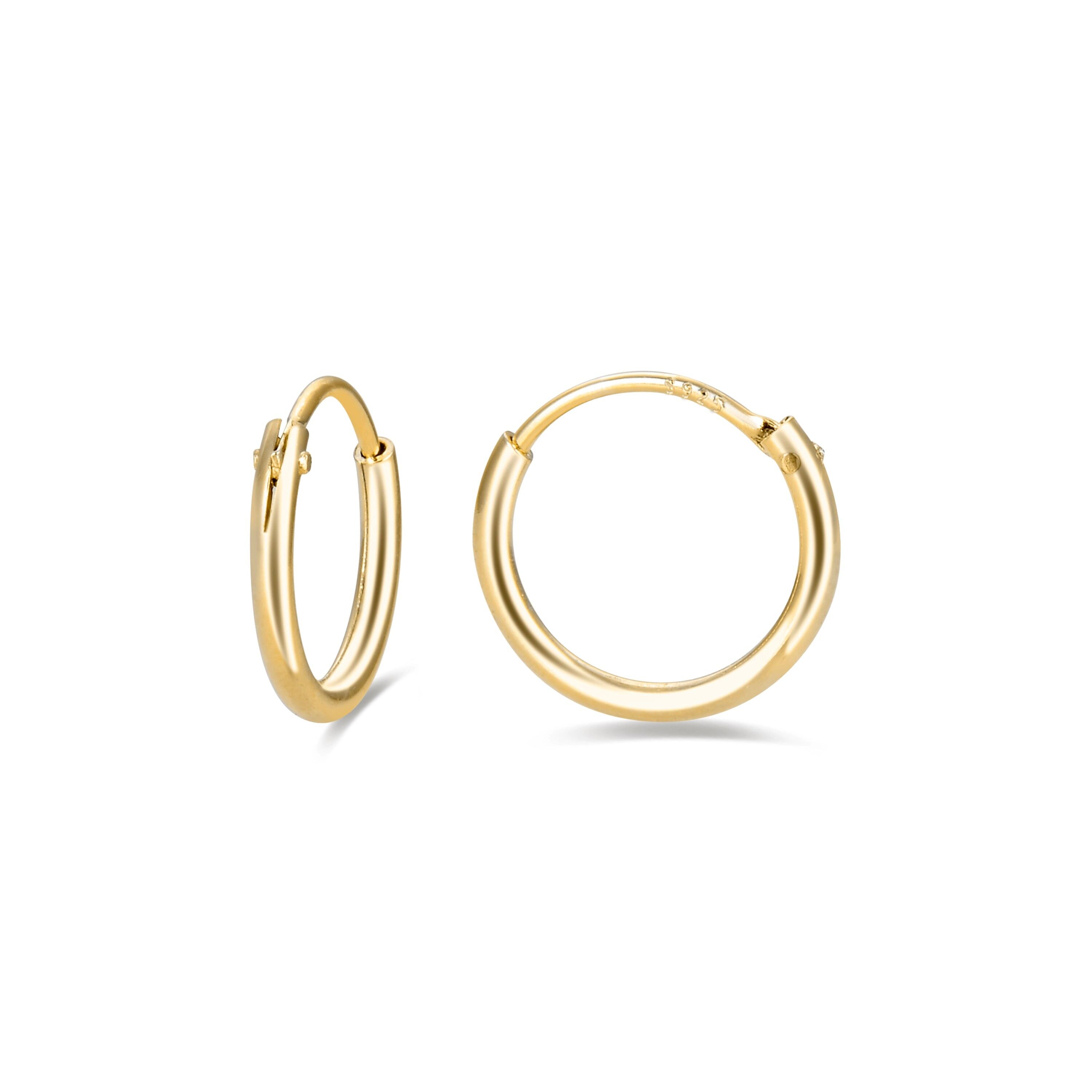 Pendientes Luxenter de Plata de Ley 925 acabados en oro amarillo de 18K - Essential