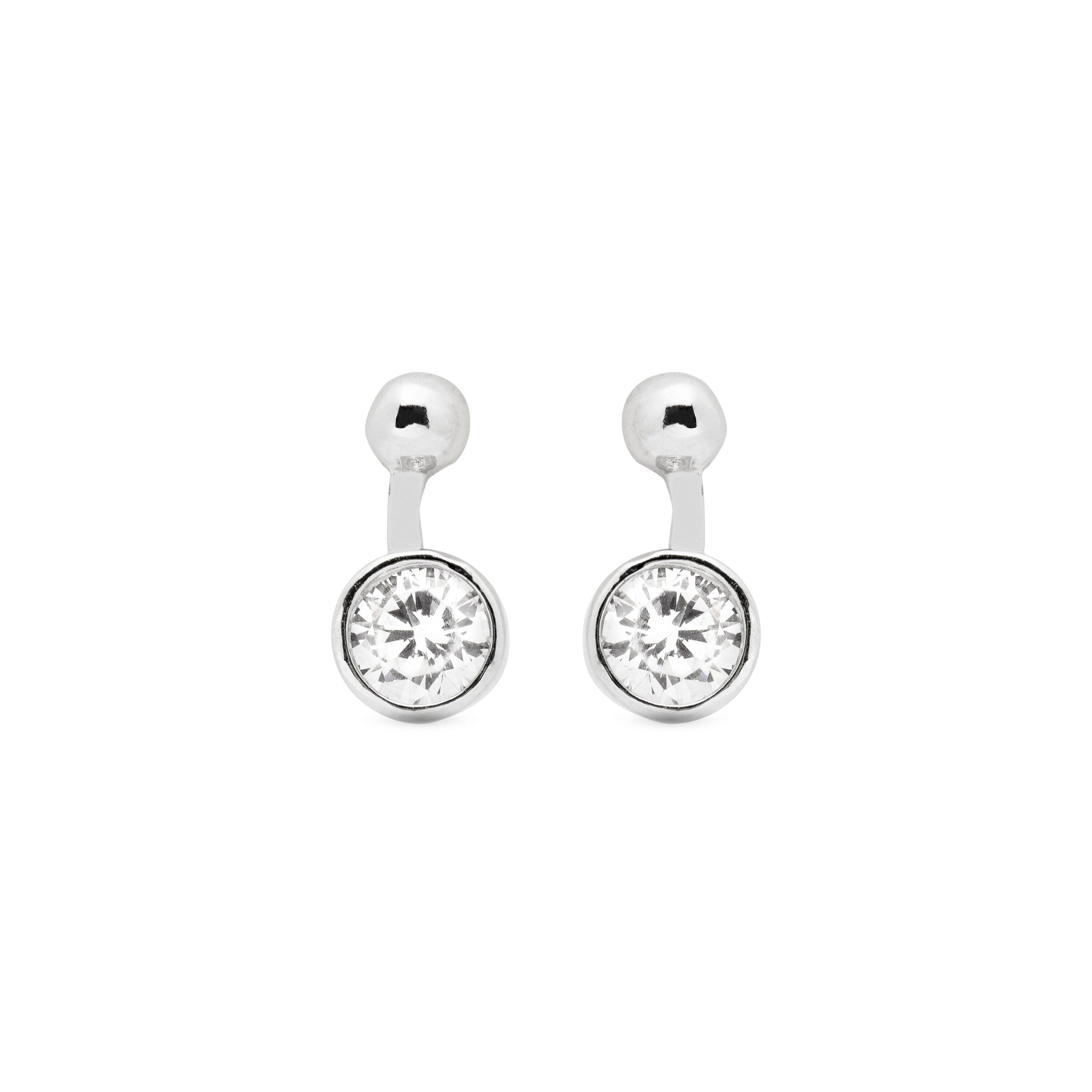 Orecchini Luxenter in Argento Sterling 925 con Zirconi Lucidi rifiniti in rodio - Wigadel
