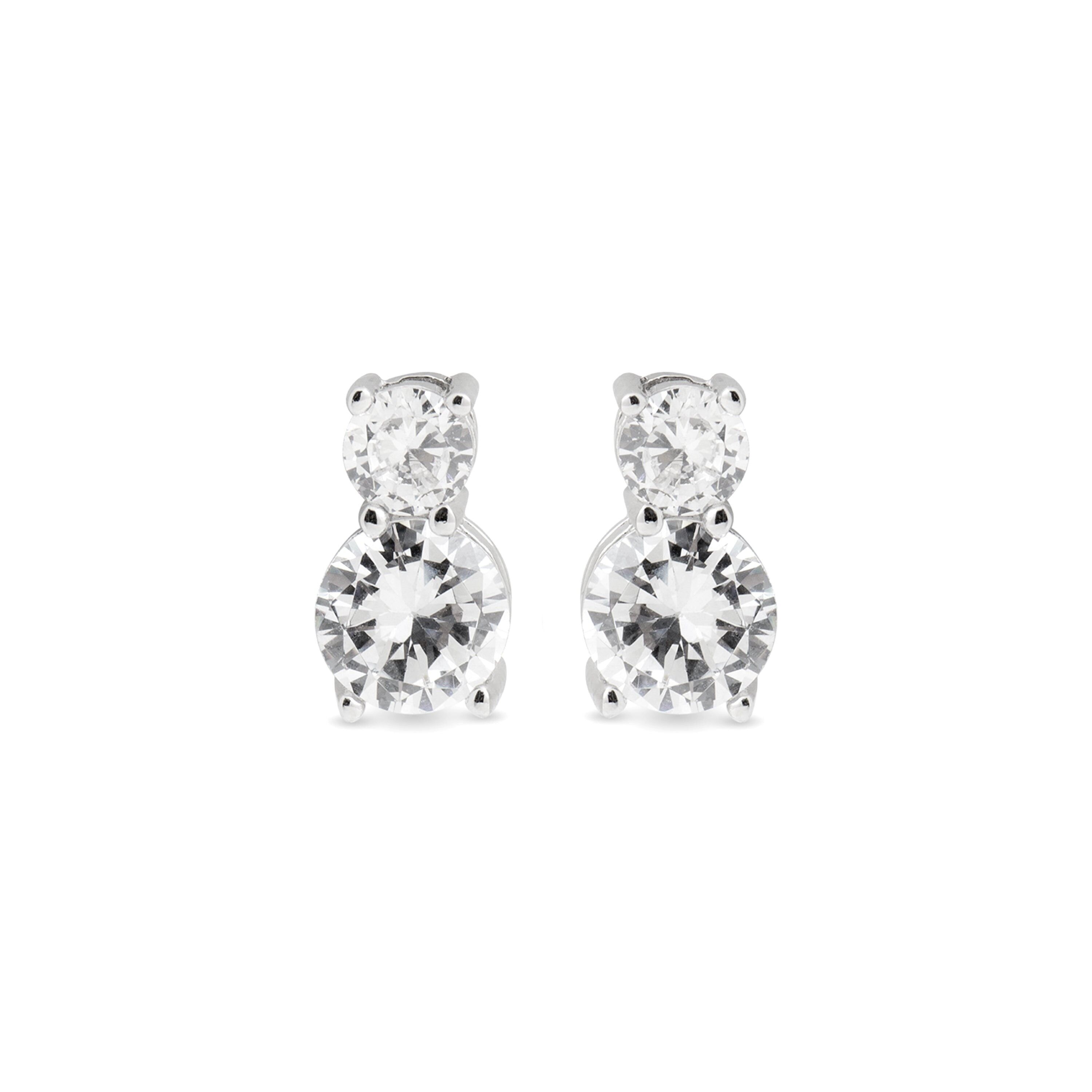 Orecchini Luxenter in argento sterling 925 con zirconi lucenti rifiniti in rodio - Canwyn