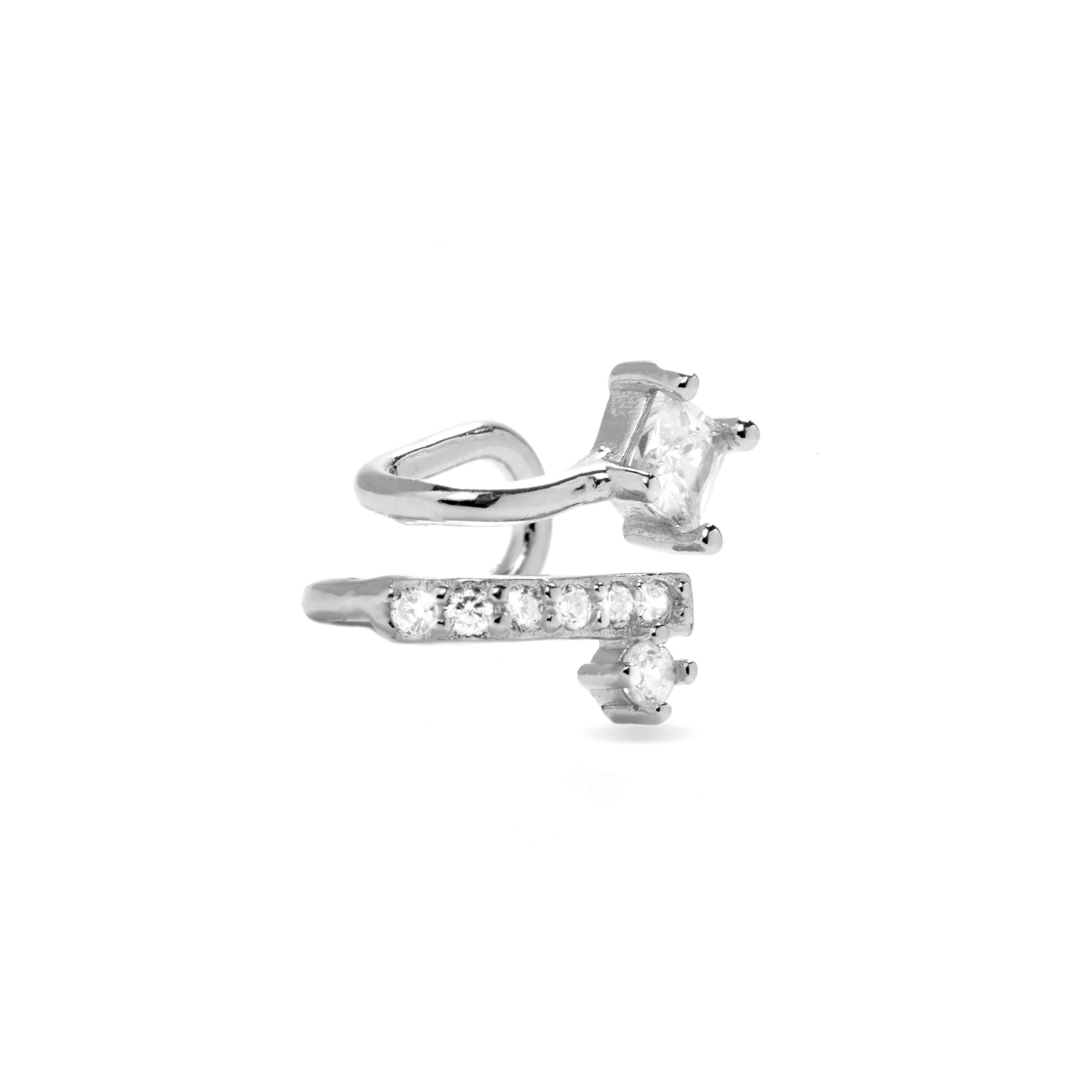Piercing Luxenter in Argento Sterling 925 con Zirconi Lucidi rifiniti in rodio - Zari