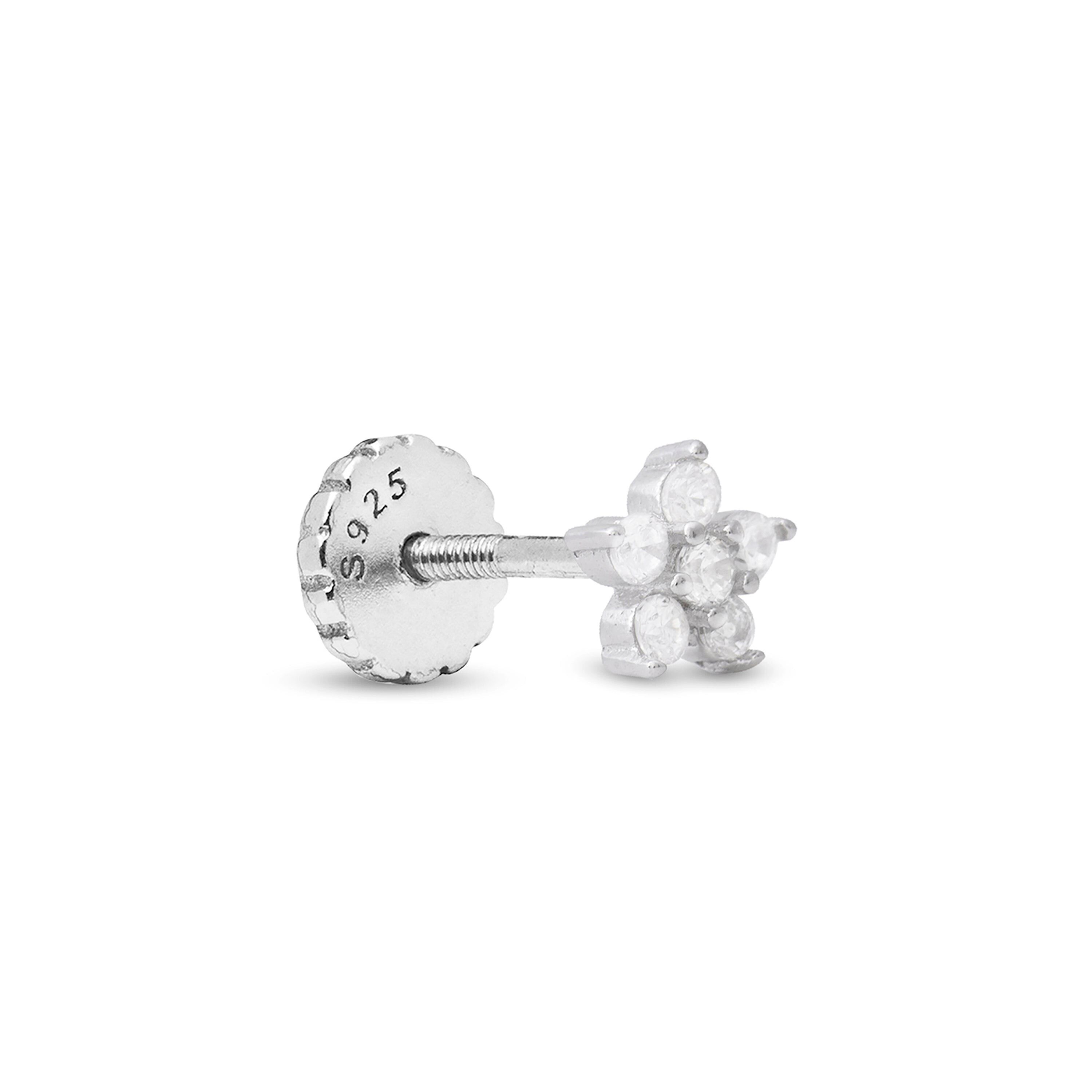 Piercing Luxenter in Argento Sterling 925 con Zirconi Lucidi rifiniti in rodio - Anba