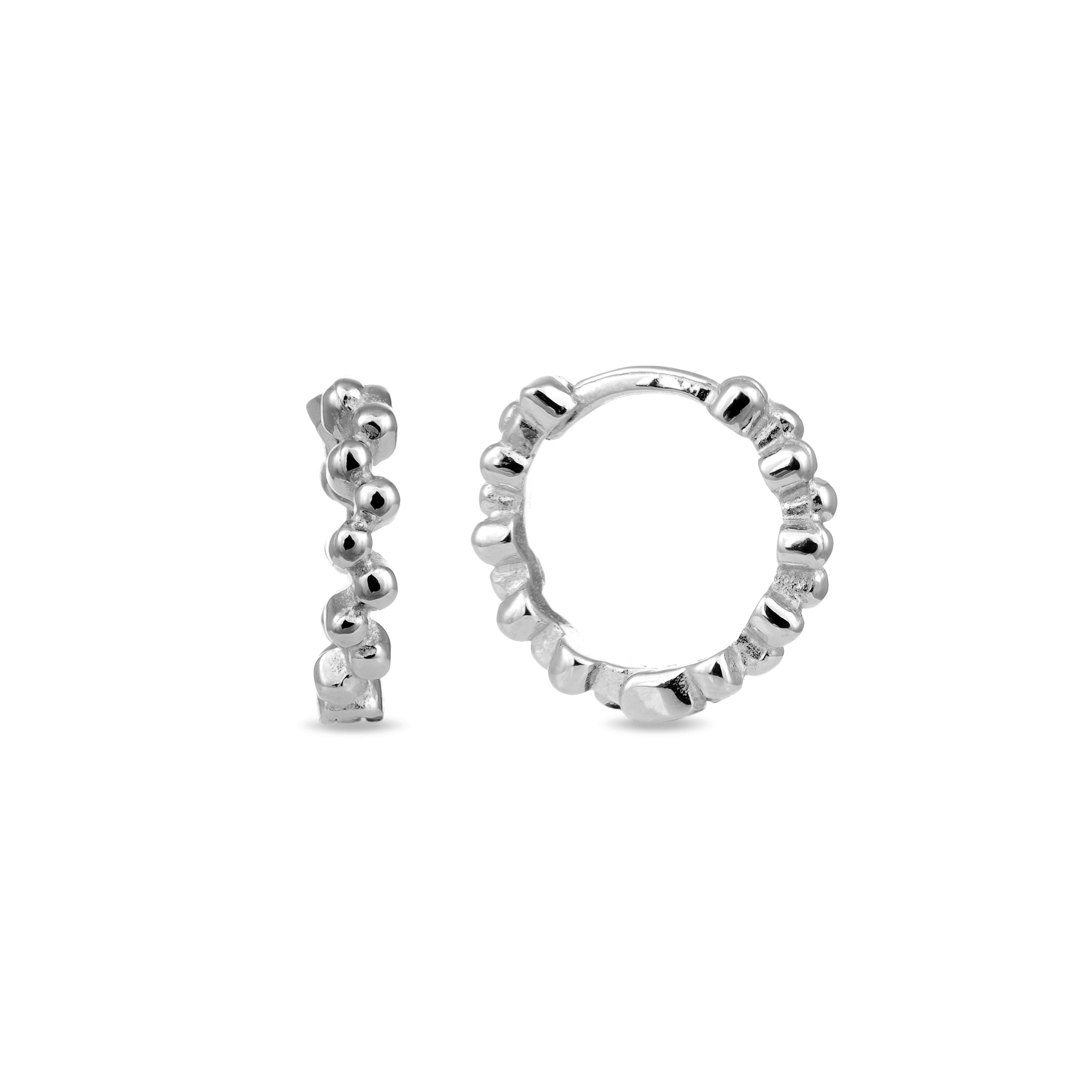 Orecchini Luxenter in argento sterling 925 con finitura rodiata - Mahar