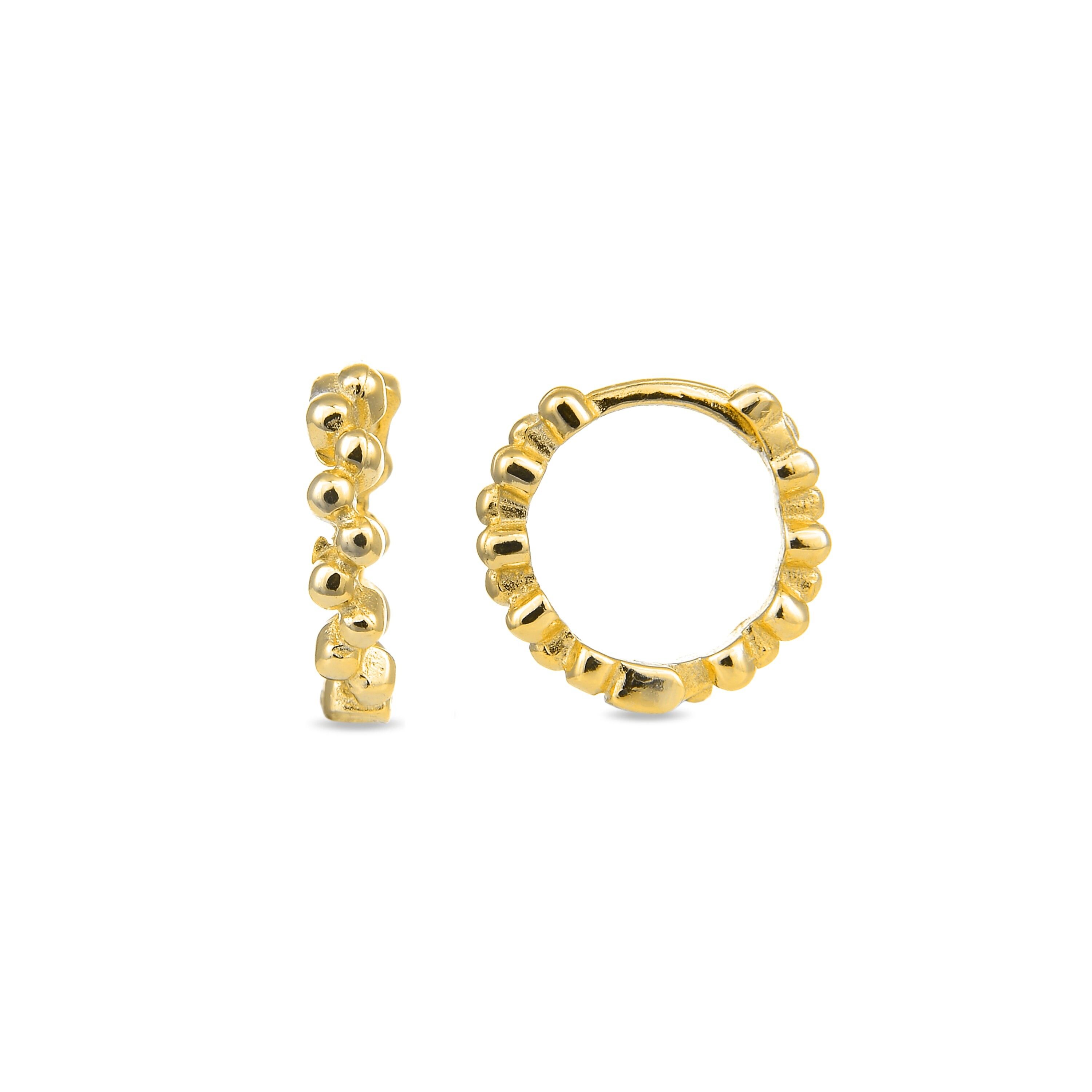 Orecchini Luxenter in argento sterling 925 rifiniti in oro giallo 18 carati - Mahar